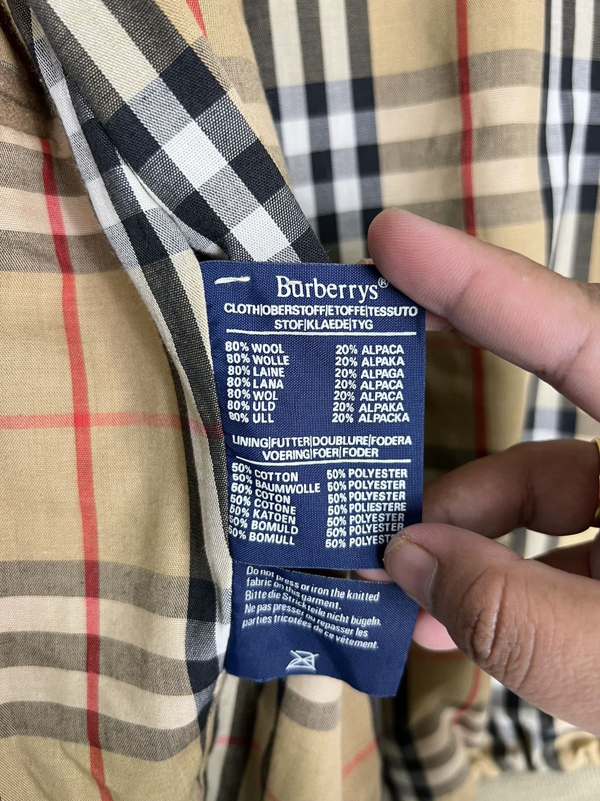 Burberry 🔥 VINTAGE BURBERRYS WOOL ALPACA NOVA CHECK G9 BOMBER JACKET Size US M / EU 48-50 / 2 - 11 Thumbnail