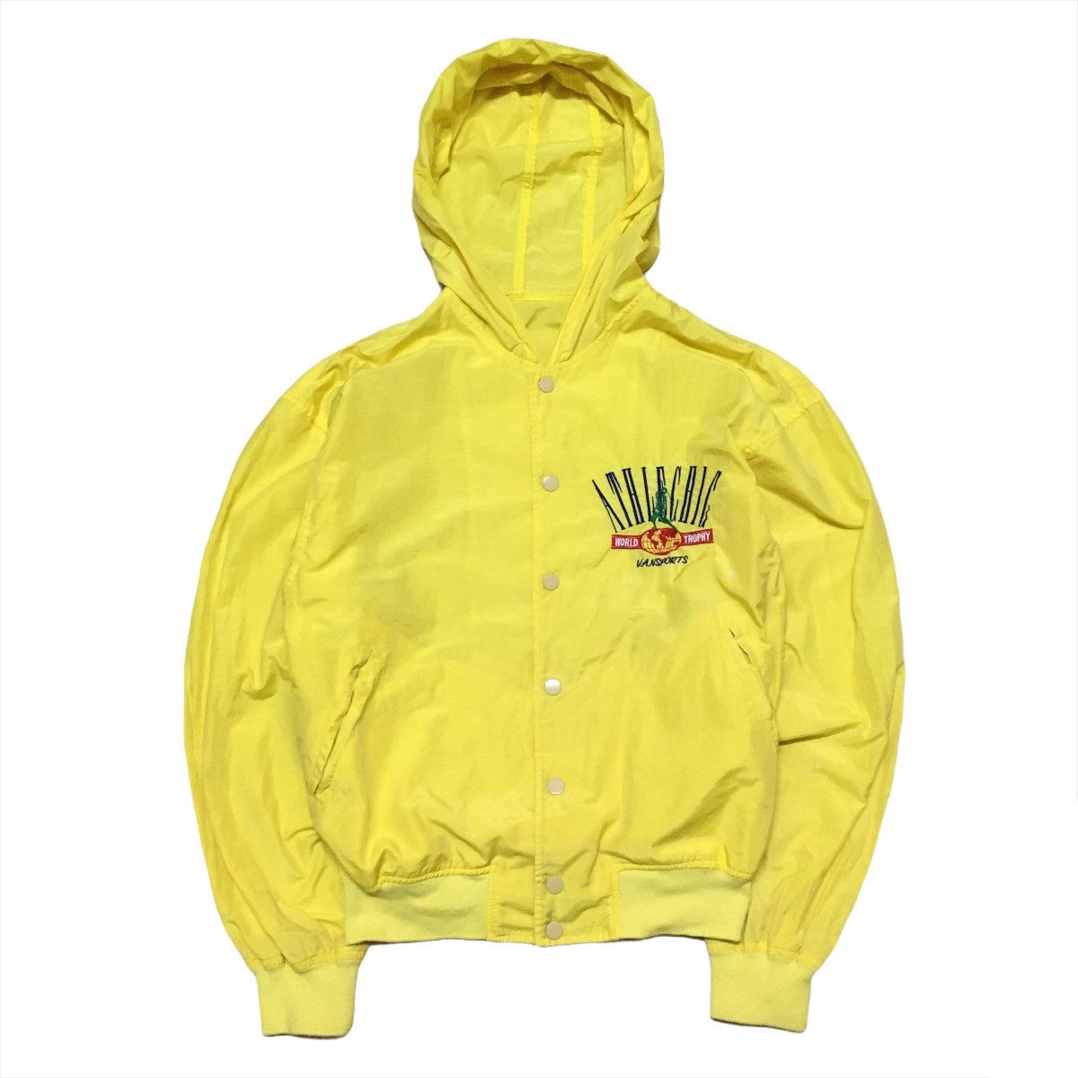 image of Skategang x Vans Vintage Vansport Light Jacket Hoodie Sweater in Yellow, Men's (Size Medium)