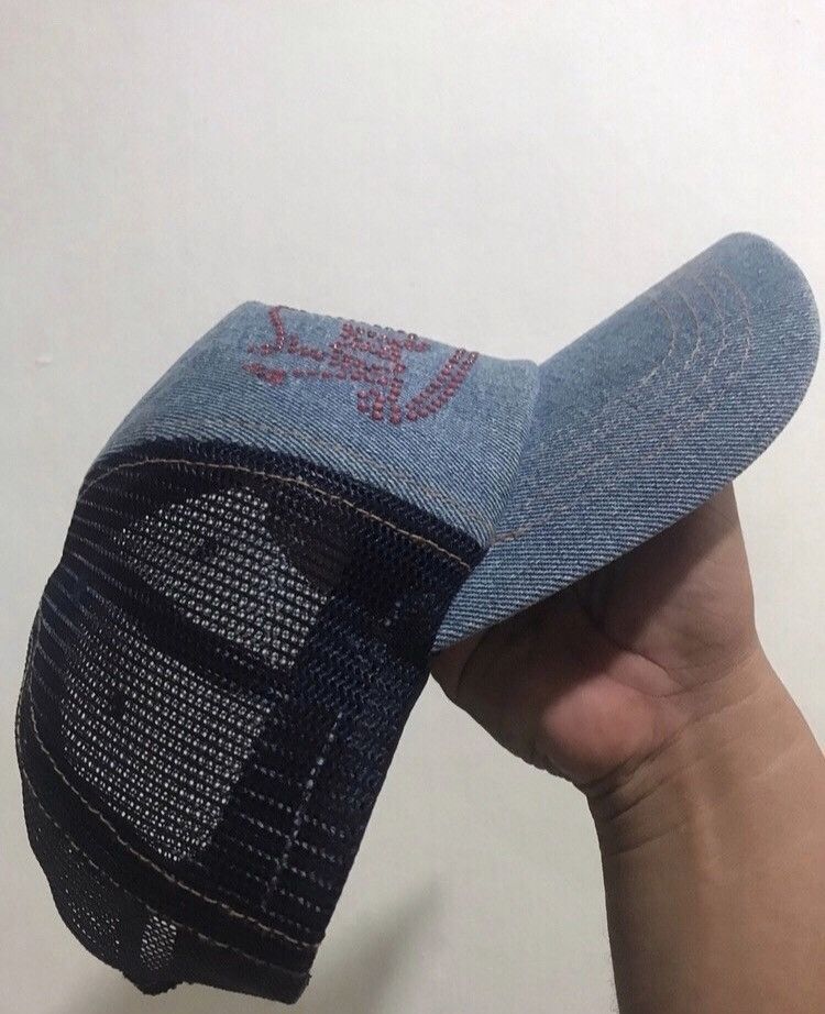 Von Dutch 🔥Vintage🔥Swarovski Denim Trucked Hat Size ONE SIZE - 5 Thumbnail