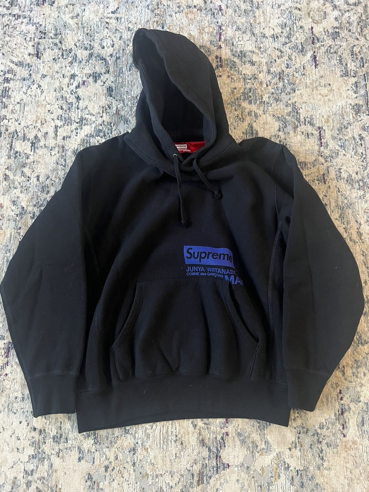 image of Comme Des Garcons x Junya Watanabe Supreme Cdg Hoodie Size M in Black, Men's