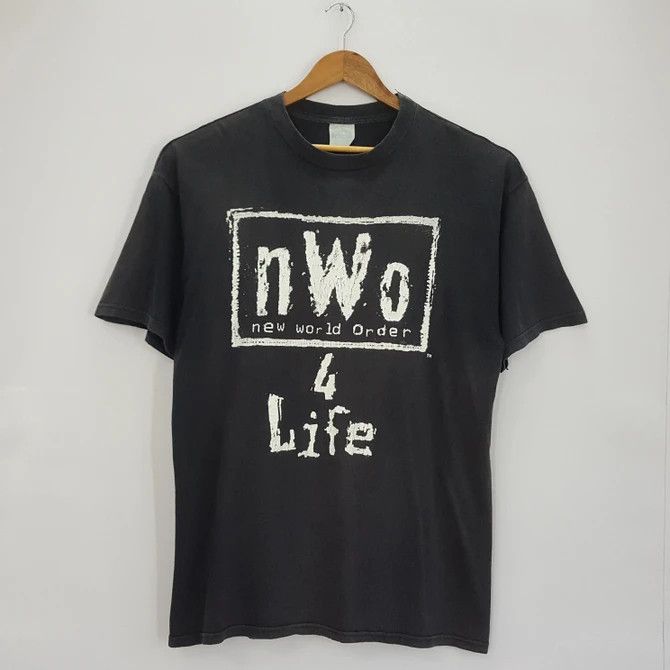 Vintage × WWE × WWF Vintage 90's New World Order WCW Wrestling 4 Life t-shirt/2 Size US L / EU 52-54 / 3 - 1 Thumbnail