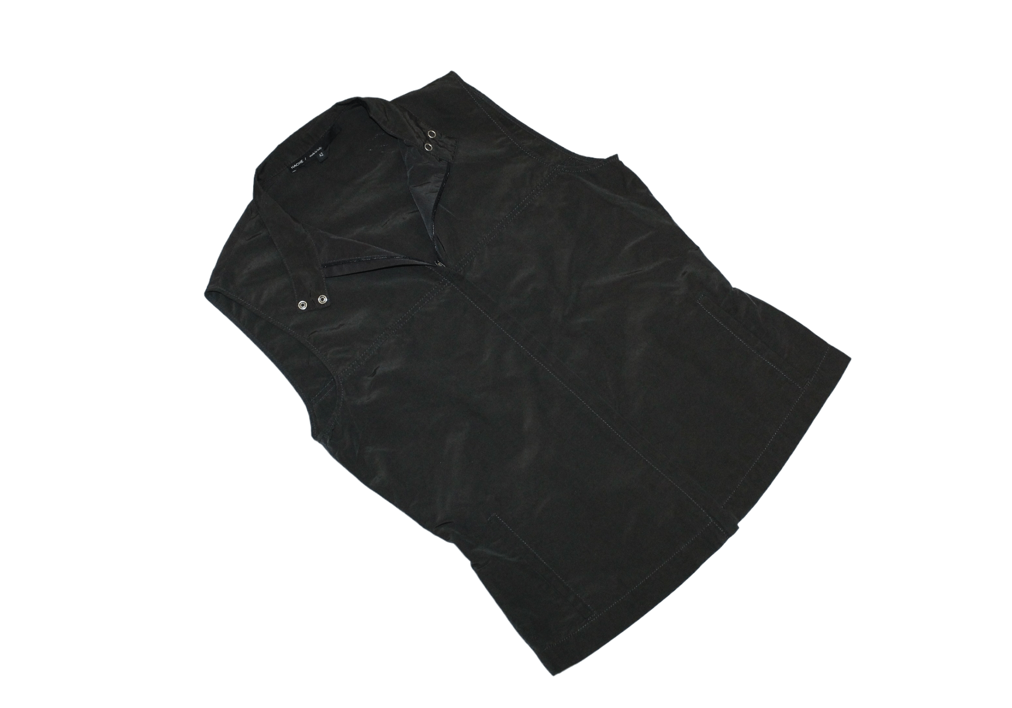 Hache Hache Italy Lightweight Cotton Nylon Zip Vest Size M / US 6-8 / IT 42-44 - 1 Thumbnail