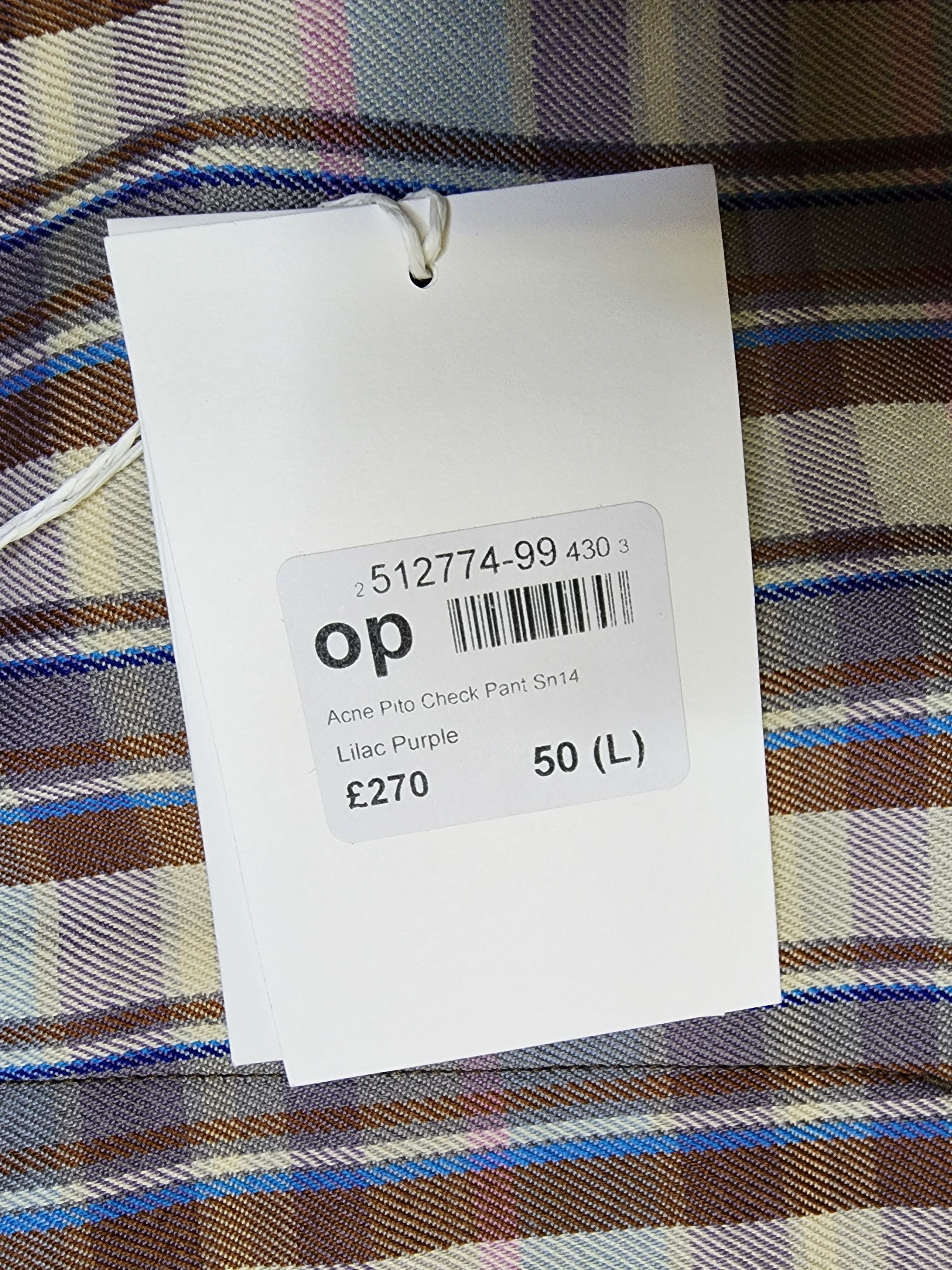 Acne Studios Wool-blend Checked Trousers Size US 34 / EU 50 - 9 Thumbnail