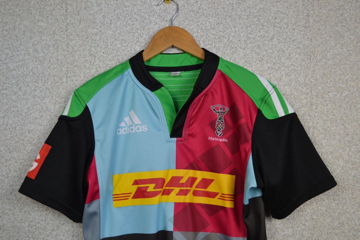 Adidas Harlequins 2014 home adidas rugby shirt jersey Size US S / EU 44-46 / 1 - 3 Thumbnail