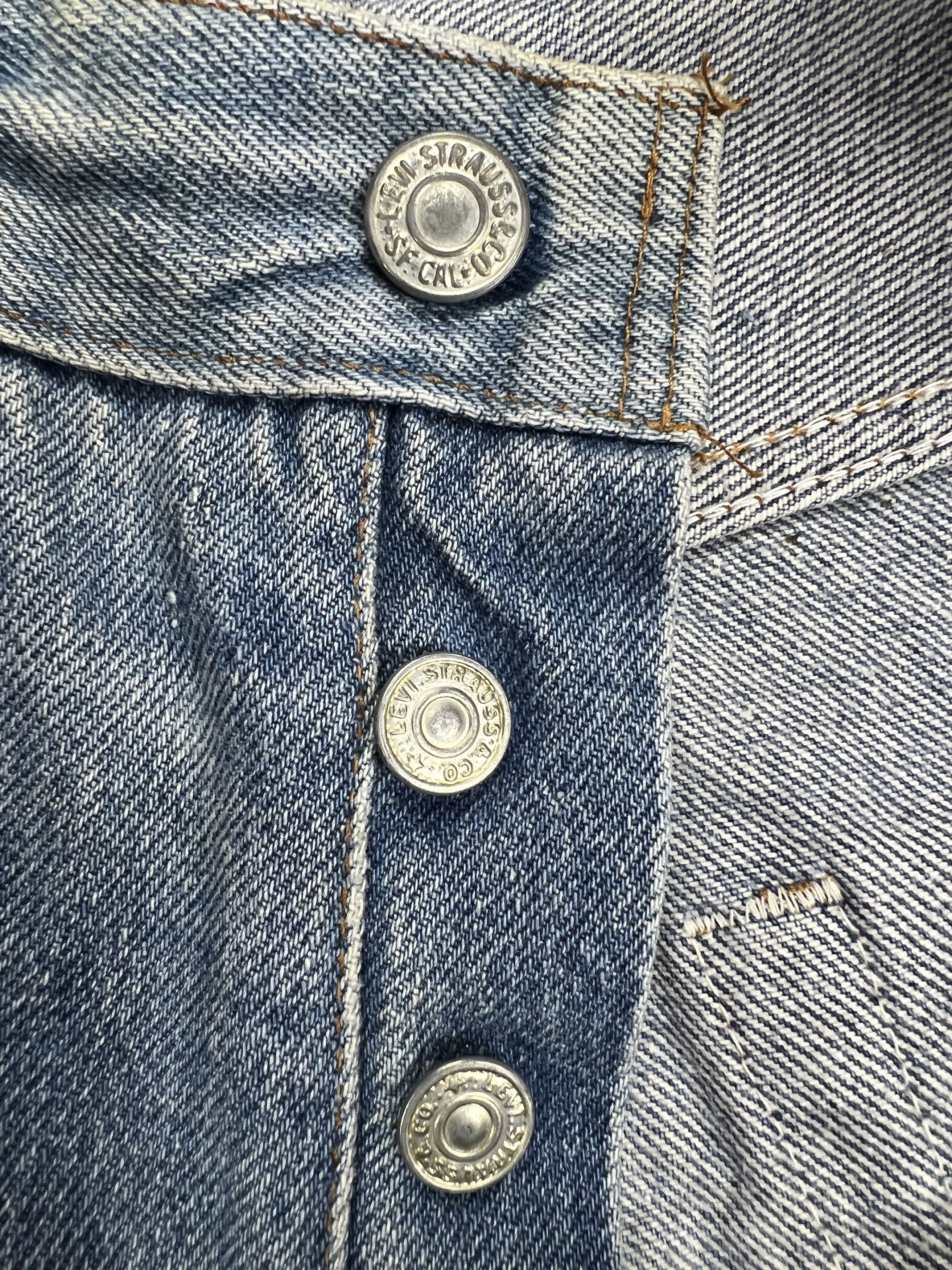 Levi's × Vintage Distressed 80s LEVIS 501 Jeans Size US 28 / EU 44 - 2 Thumbnail