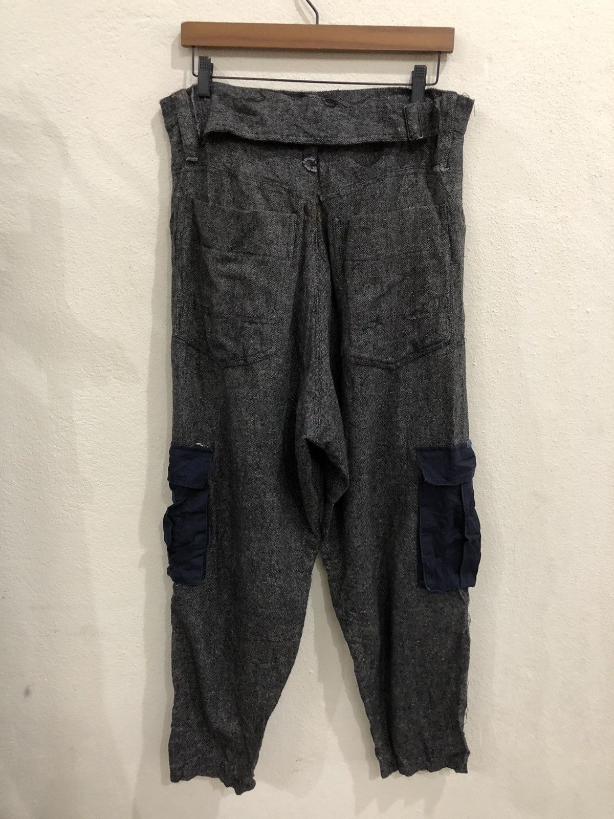 Seditionaries Japanese Brand Frank U Baggy Wool Cargo Pant Size US 32 / EU 48 - 5 Thumbnail