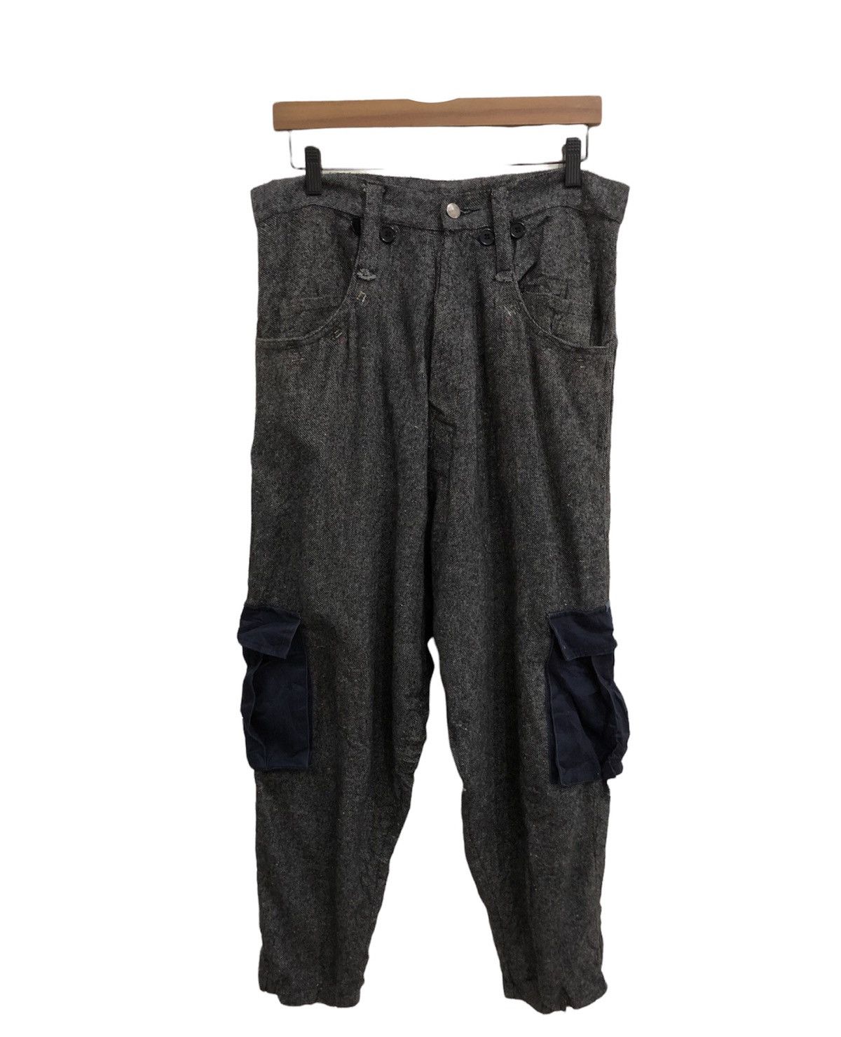 Seditionaries Japanese Brand Frank U Baggy Wool Cargo Pant Size US 32 / EU 48 - 1 Thumbnail