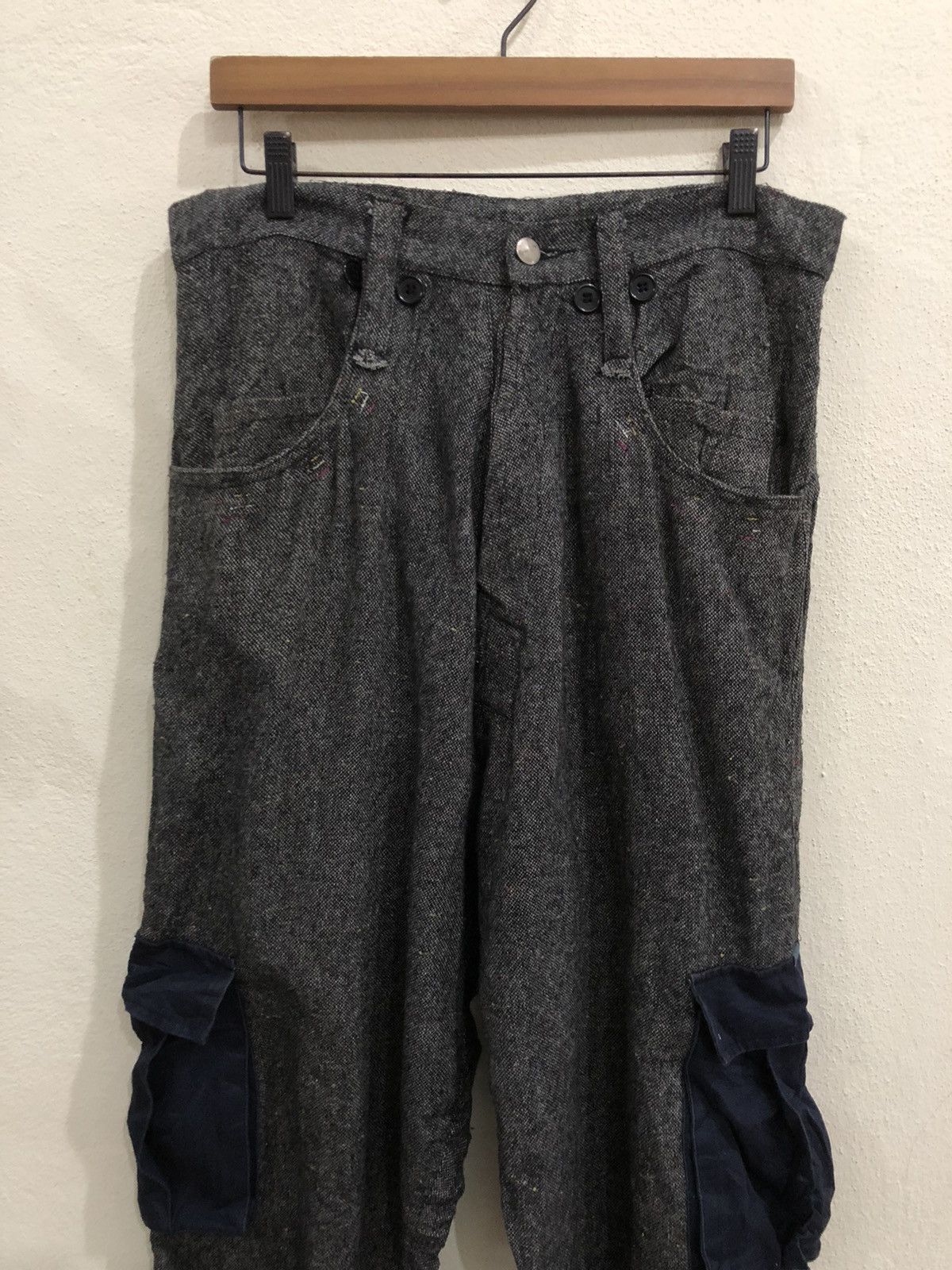 Seditionaries Japanese Brand Frank U Baggy Wool Cargo Pant Size US 32 / EU 48 - 3 Thumbnail