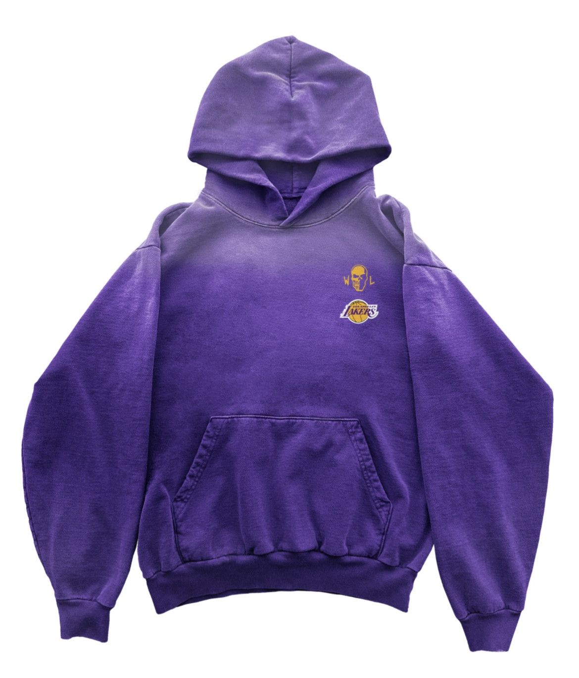 NBA × Warren Lotas Lakers NEW Warren Lotas Lakers Purple Sun Faded Hoodie Large Size US L / EU 52-54 / 3 - 8 Thumbnail