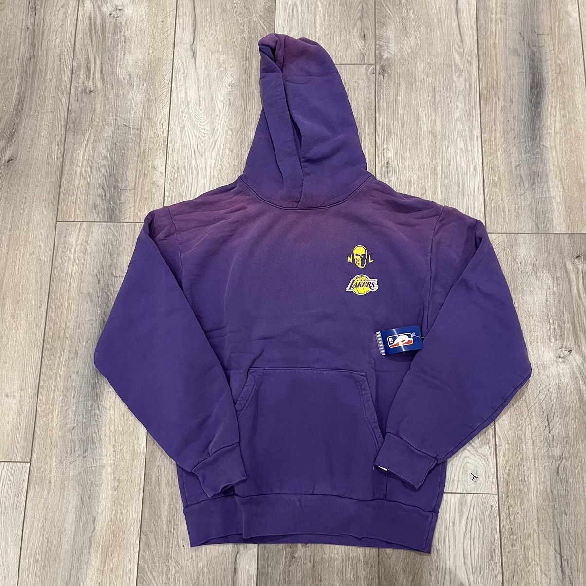 NBA × Warren Lotas Lakers NEW Warren Lotas Lakers Purple Sun Faded Hoodie Large Size US L / EU 52-54 / 3 - 3 Thumbnail