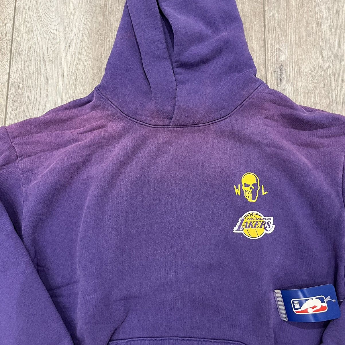 NBA × Warren Lotas Lakers NEW Warren Lotas Lakers Purple Sun Faded Hoodie Large Size US L / EU 52-54 / 3 - 5 Thumbnail