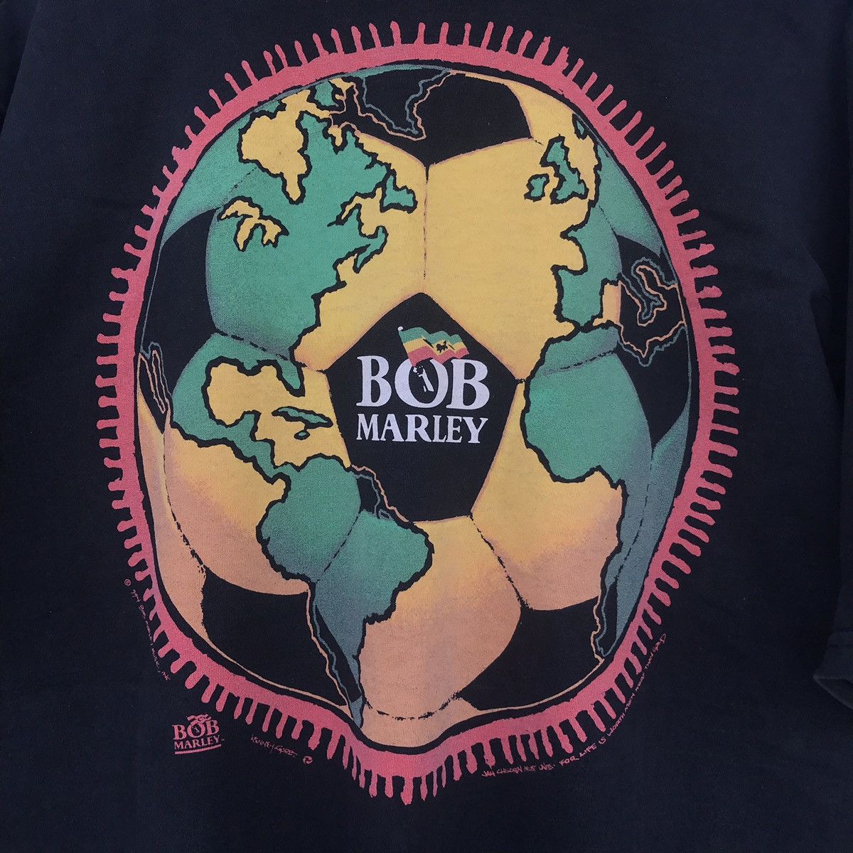 Liquid Blue × Rap Tees × Vintage Vintage Bob Marley Rasta Legend Reggae Tee 90s Size US XL / EU 56 / 4 - 4 Thumbnail