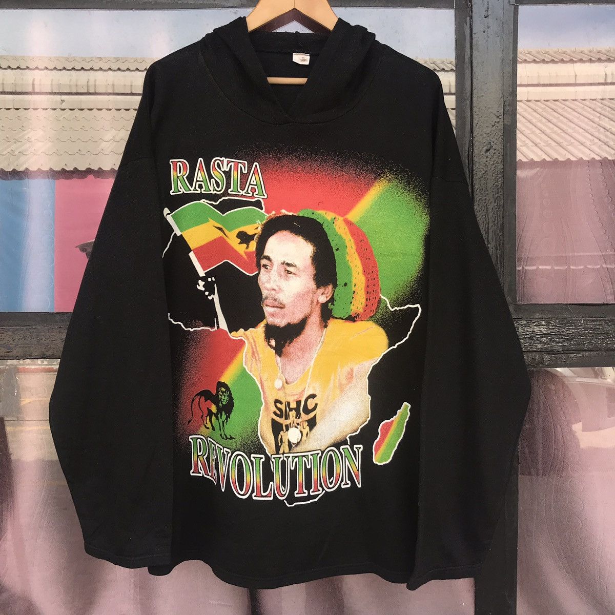 Vintage Vintage Bob Marley Rasta Revolution Hoodie Bootleg 90s | Grailed