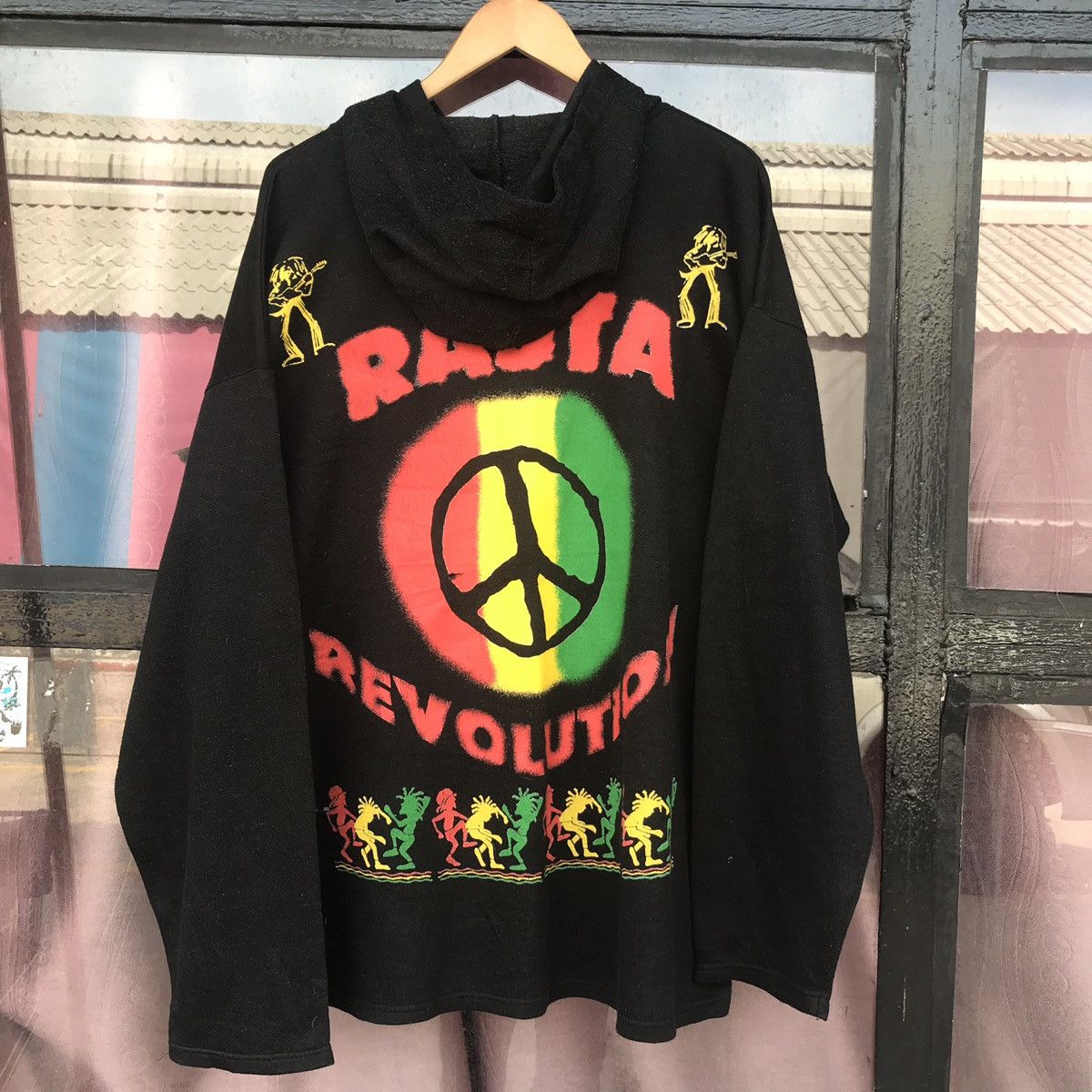 Rap Tees Bob Marley Rasta Revolution Hoodie Bootleg 90s Size US XL / EU 56 / 4 - 2 Thumbnail
