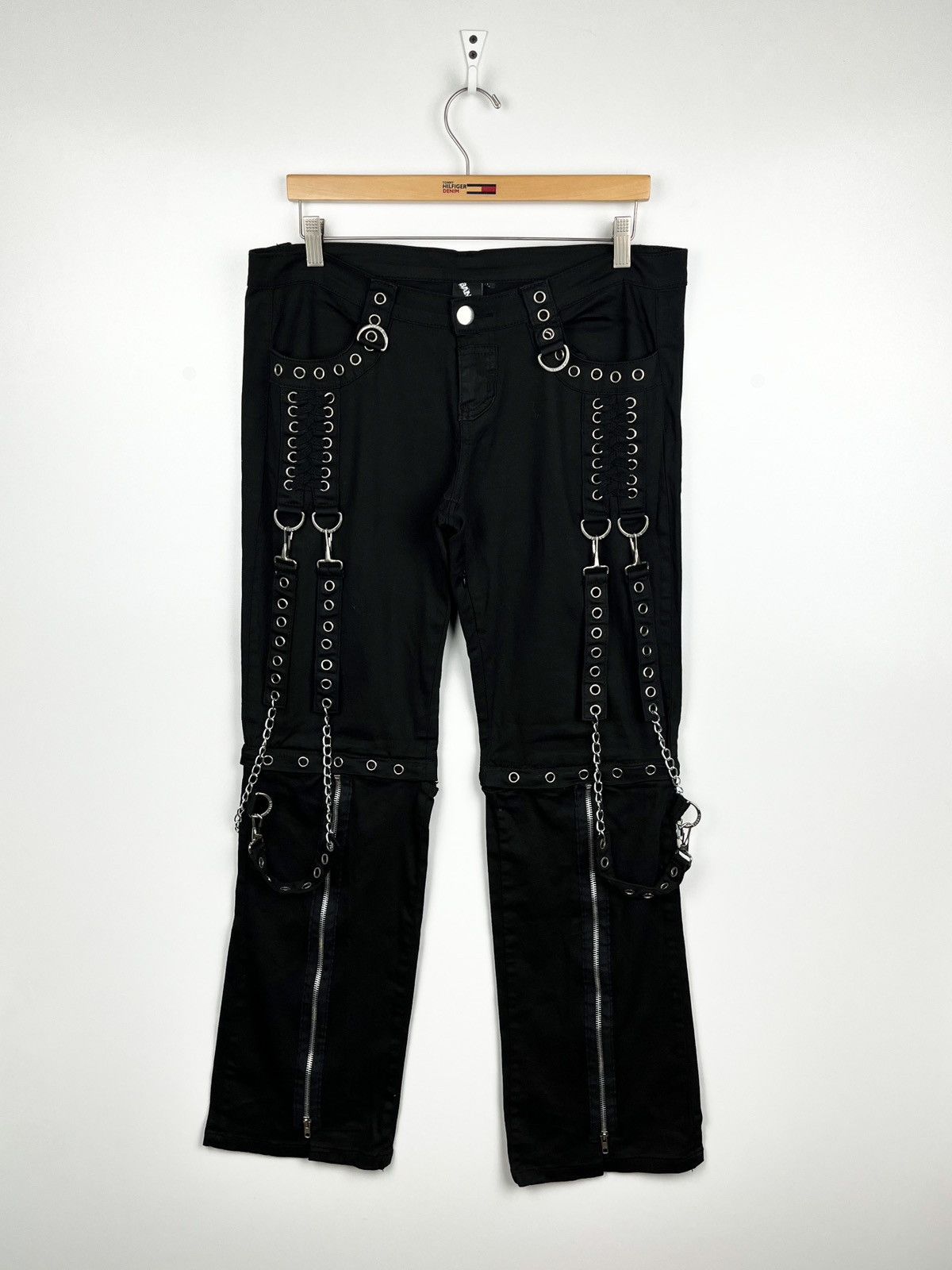 Japanese Brand Banned Y2K Avant Garde Streetwear Drill Pants womens L Size 30" / US 8 / IT 44 - 1 Thumbnail