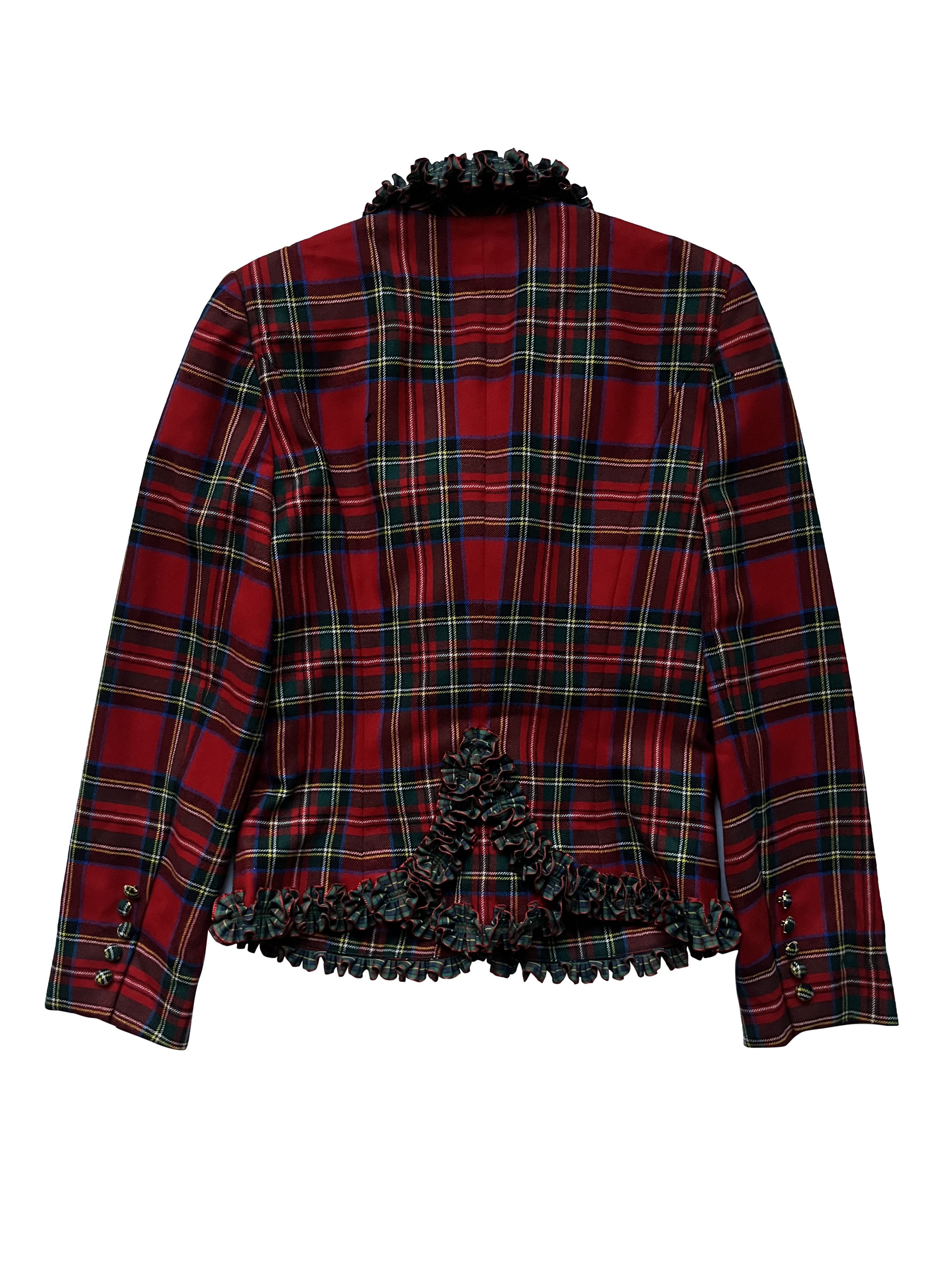 Alexander McQueen × Givenchy ⚡️QUICK SALE⚡️1997 Givenchy by McQueen Tartan Jacket Size M / US 6-8 / IT 42-44 - 2 Thumbnail