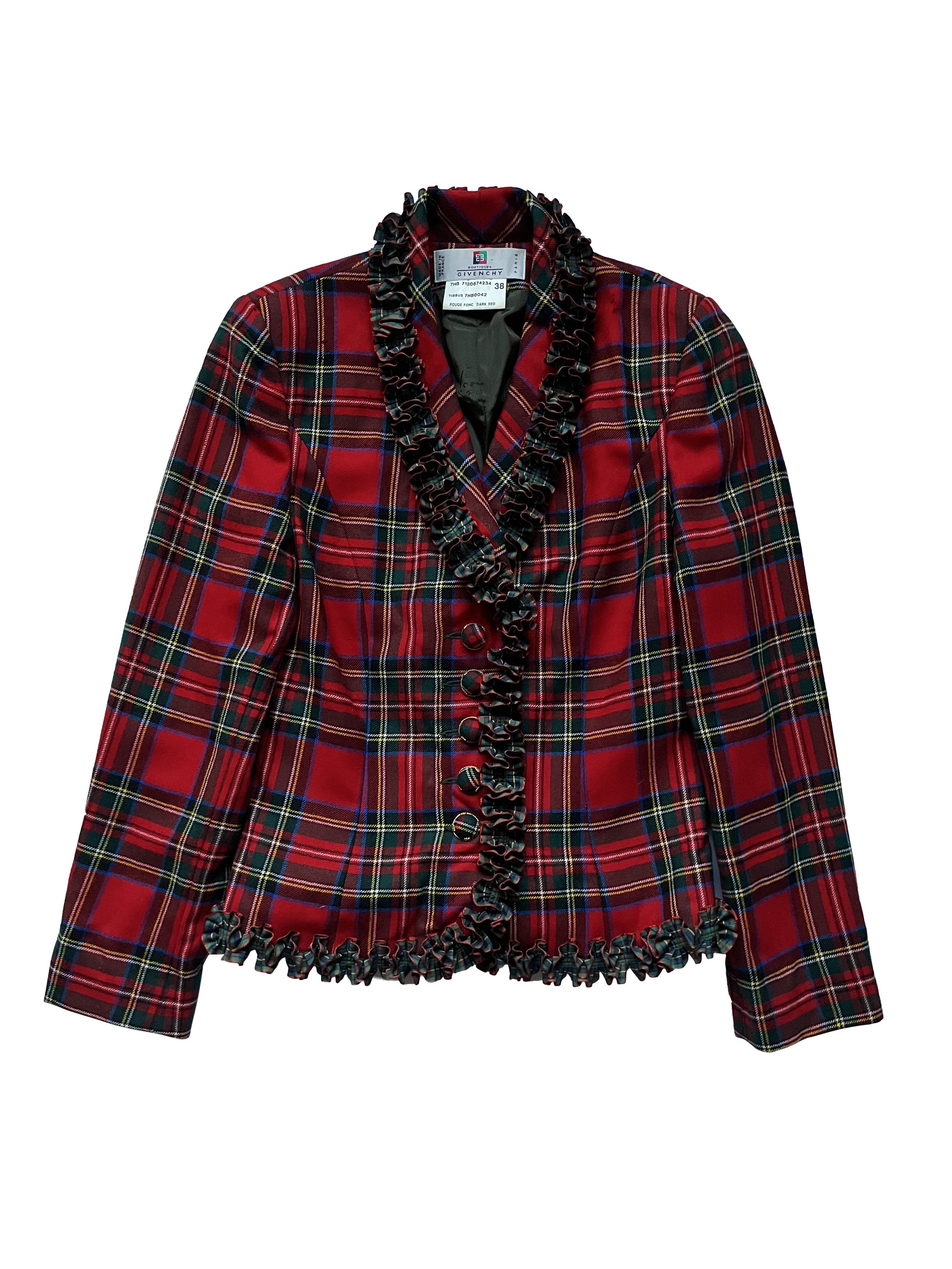 Alexander McQueen × Givenchy ⚡️QUICK SALE⚡️1997 Givenchy by McQueen Tartan Jacket Size M / US 6-8 / IT 42-44 - 1 Thumbnail