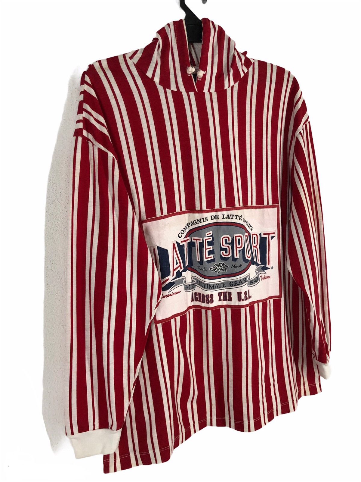 Vintage 80s latte sport shirt size L long sleeve shirt Hoodies cw21 Size US L / EU 52-54 / 3 - 4 Thumbnail