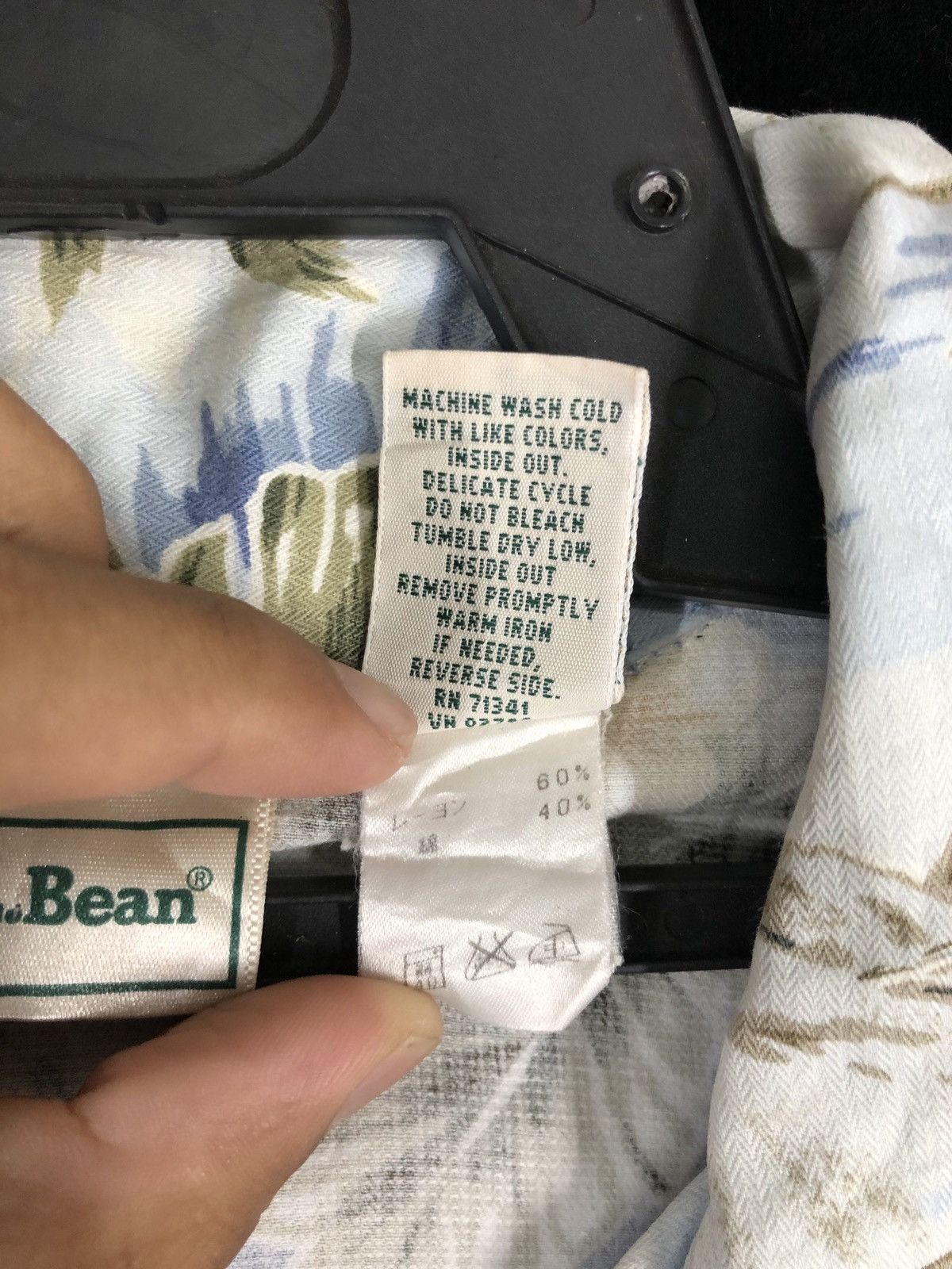 L.L. Bean × Vintage Vintage LL Bean Hawaiian Shortsleeve Button Ups Fullprint Size US L / EU 52-54 / 3 - 9 Thumbnail