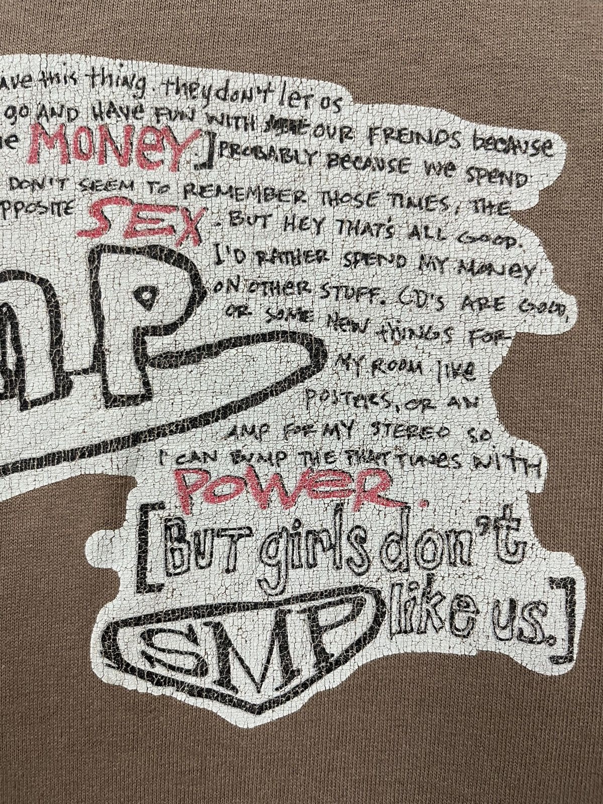 Girl Skateboards × Vintage Vintage Distressed 90s SMP Sex Money Power Skateboard Shirt Size US M / EU 48-50 / 2 - 5 Thumbnail