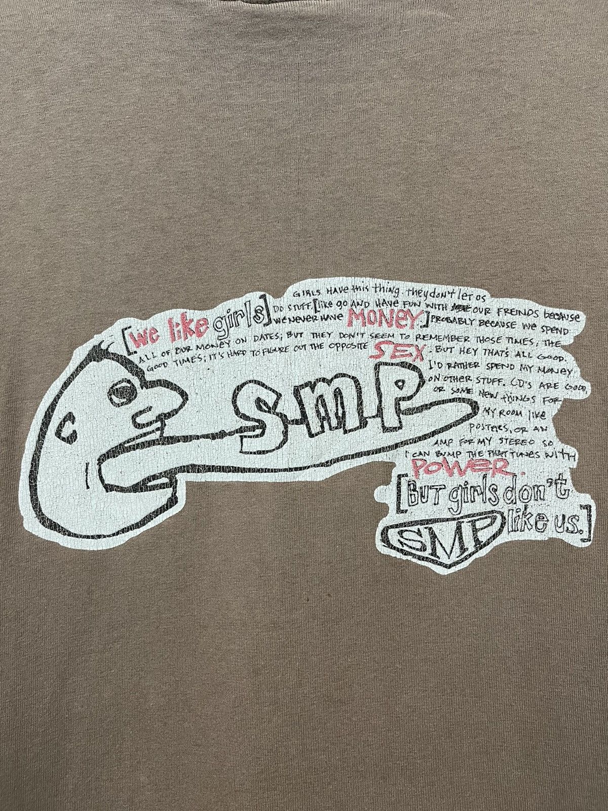 Girl Skateboards × Vintage Vintage Distressed 90s SMP Sex Money Power Skateboard Shirt Size US M / EU 48-50 / 2 - 4 Thumbnail