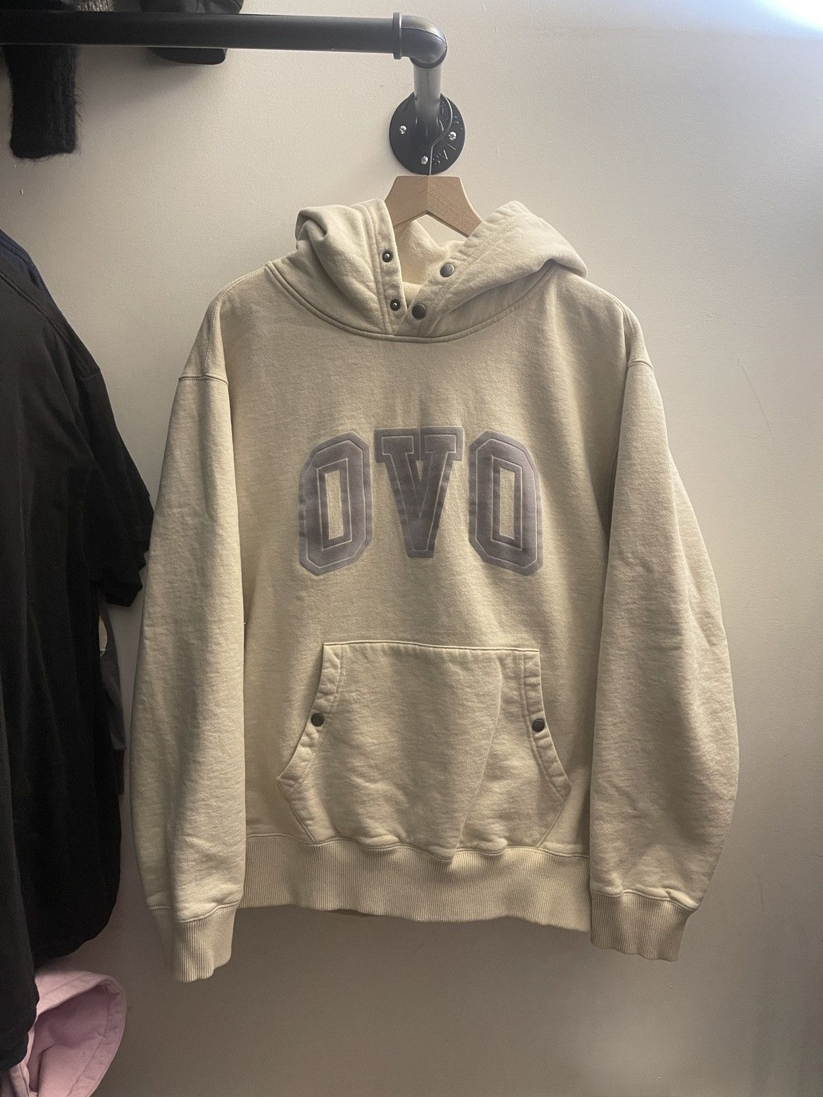 October's Very Own OVO OCTOBERS VERY OWN FLEECE SNAP HOODIE STONE HEAVYWEIGHT L Size US L / EU 52-54 / 3 - 1 Thumbnail