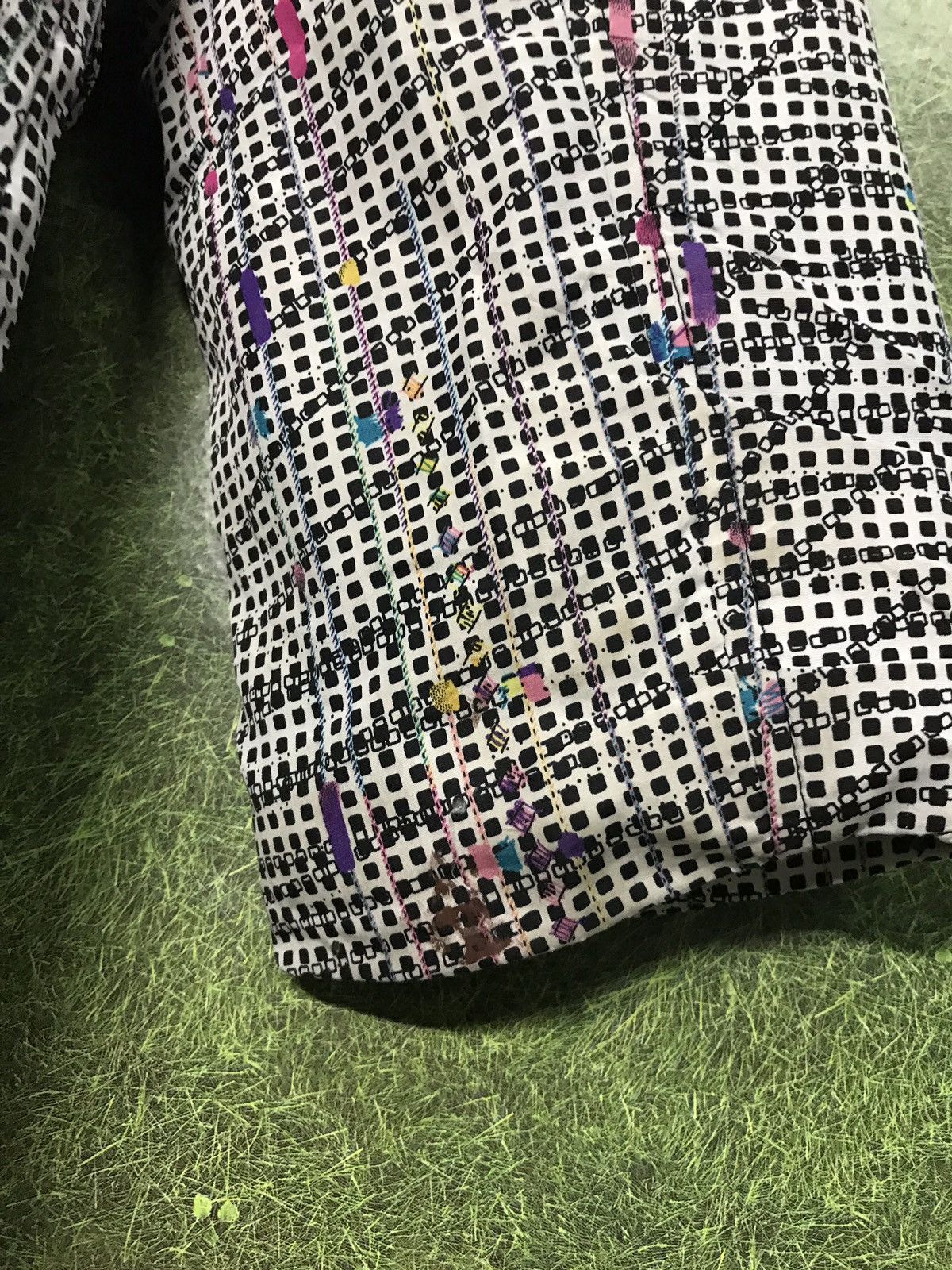 Japanese Brand Elagance Fashion Cheked Multi Colour Art Design Style Size US L / EU 52-54 / 3 - 14 Thumbnail
