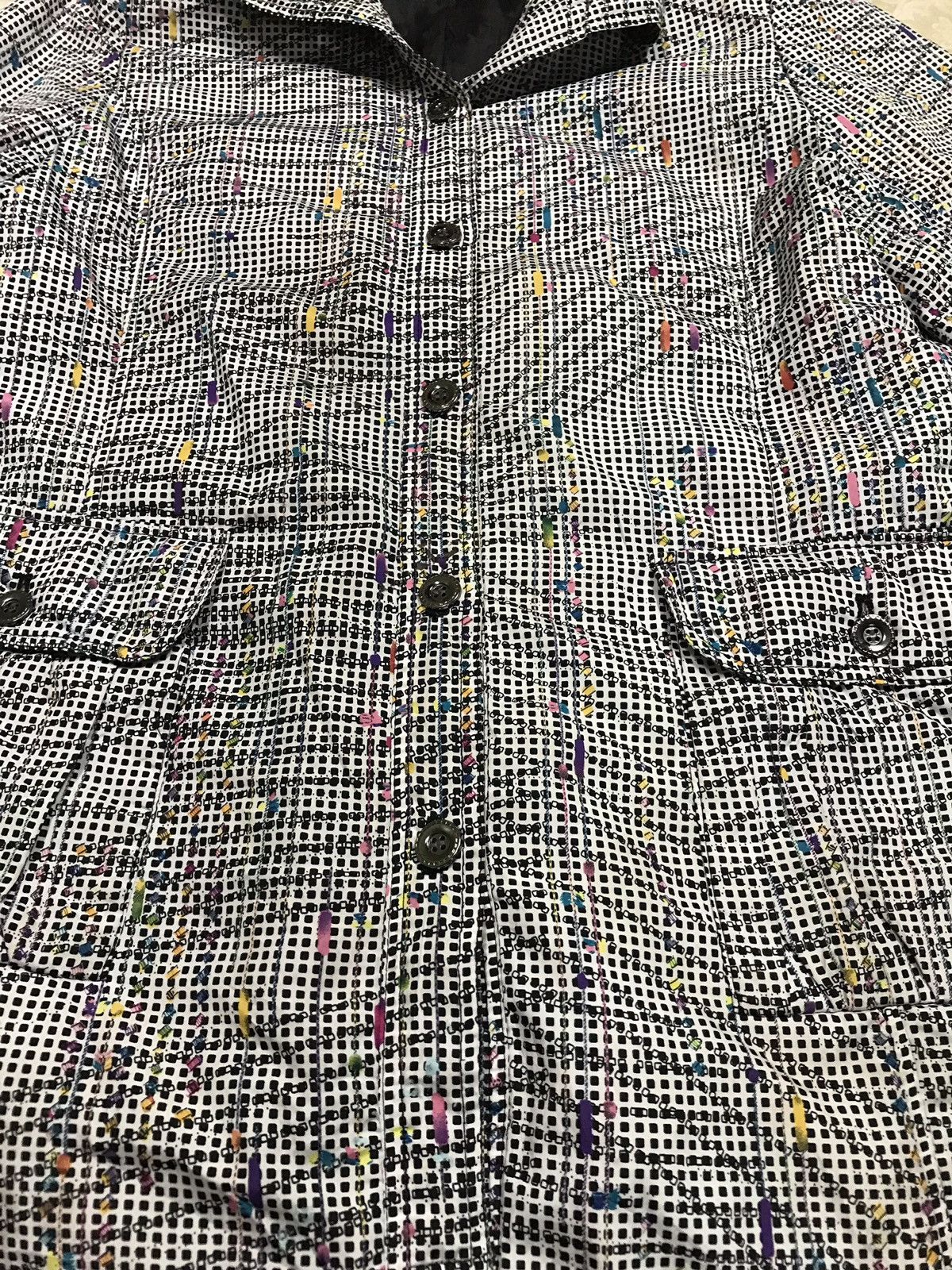 Japanese Brand Elagance Fashion Cheked Multi Colour Art Design Style Size US L / EU 52-54 / 3 - 6 Thumbnail