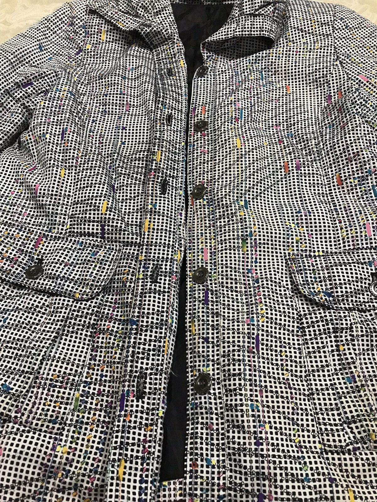 Japanese Brand Elagance Fashion Cheked Multi Colour Art Design Style Size US L / EU 52-54 / 3 - 7 Thumbnail