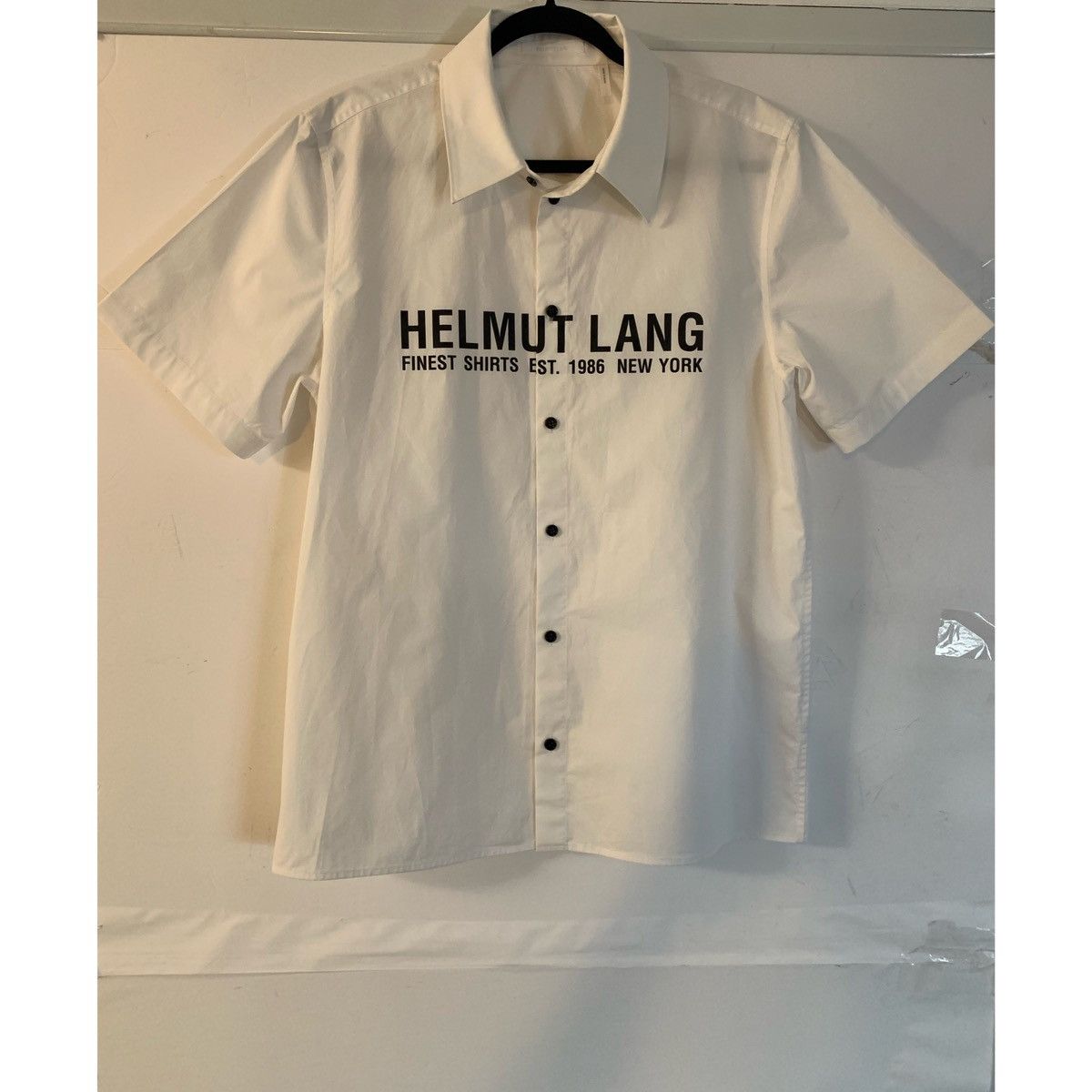 Helmut Lang HELMUT LANG LOGO SS WHITE SHIRT Size US M / EU 48-50 / 2 - 5 Thumbnail