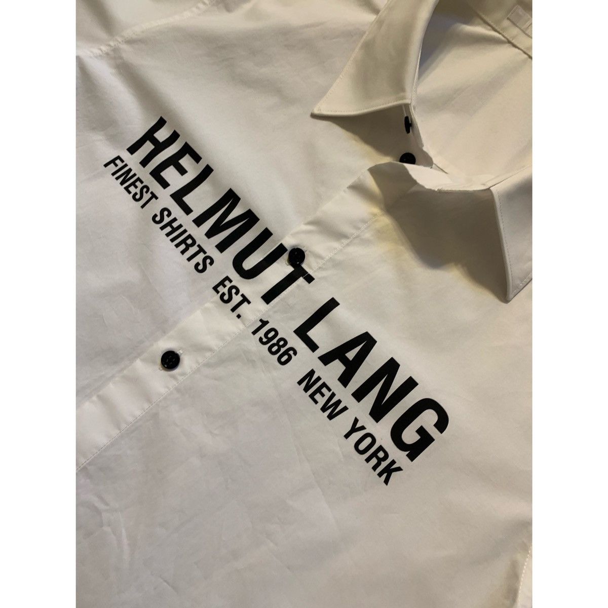 Helmut Lang HELMUT LANG LOGO SS WHITE SHIRT Size US M / EU 48-50 / 2 - 13 Thumbnail