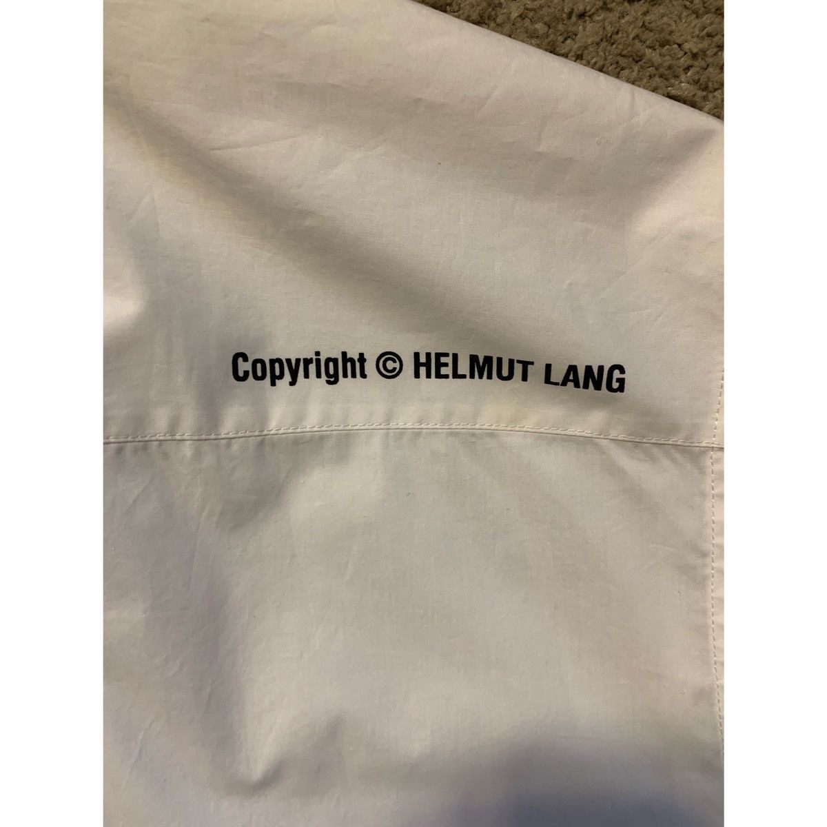 Helmut Lang HELMUT LANG LOGO SS WHITE SHIRT Size US M / EU 48-50 / 2 - 14 Thumbnail
