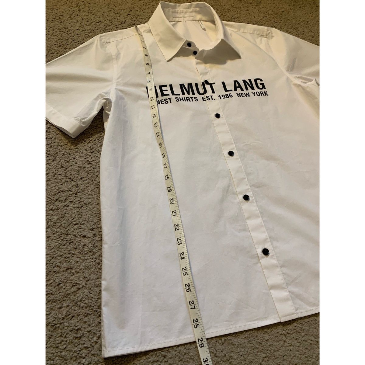 Helmut Lang HELMUT LANG LOGO SS WHITE SHIRT Size US M / EU 48-50 / 2 - 16 Thumbnail