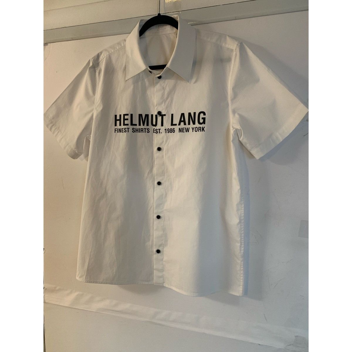 Helmut Lang HELMUT LANG LOGO SS WHITE SHIRT Size US M / EU 48-50 / 2 - 6 Thumbnail