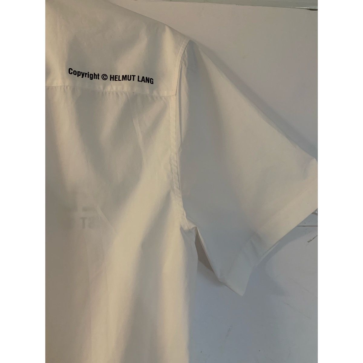 Helmut Lang HELMUT LANG LOGO SS WHITE SHIRT Size US M / EU 48-50 / 2 - 9 Thumbnail
