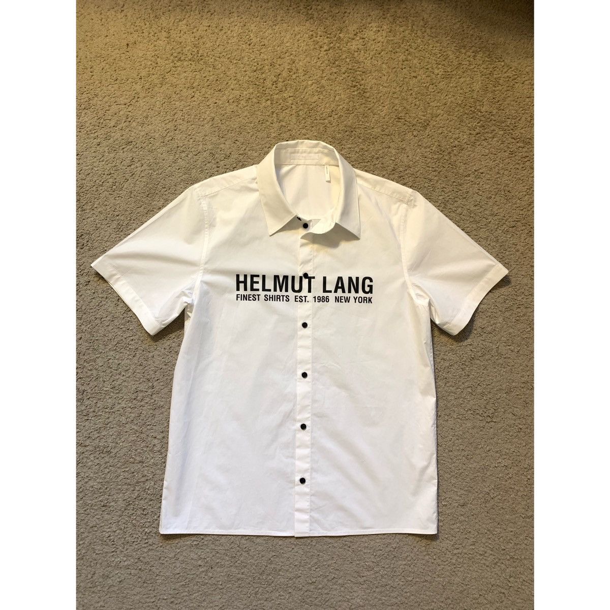 Helmut Lang HELMUT LANG LOGO SS WHITE SHIRT Size US M / EU 48-50 / 2 - 1 Thumbnail