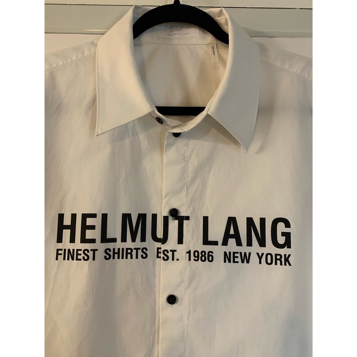 Helmut Lang HELMUT LANG LOGO SS WHITE SHIRT Size US M / EU 48-50 / 2 - 7 Thumbnail