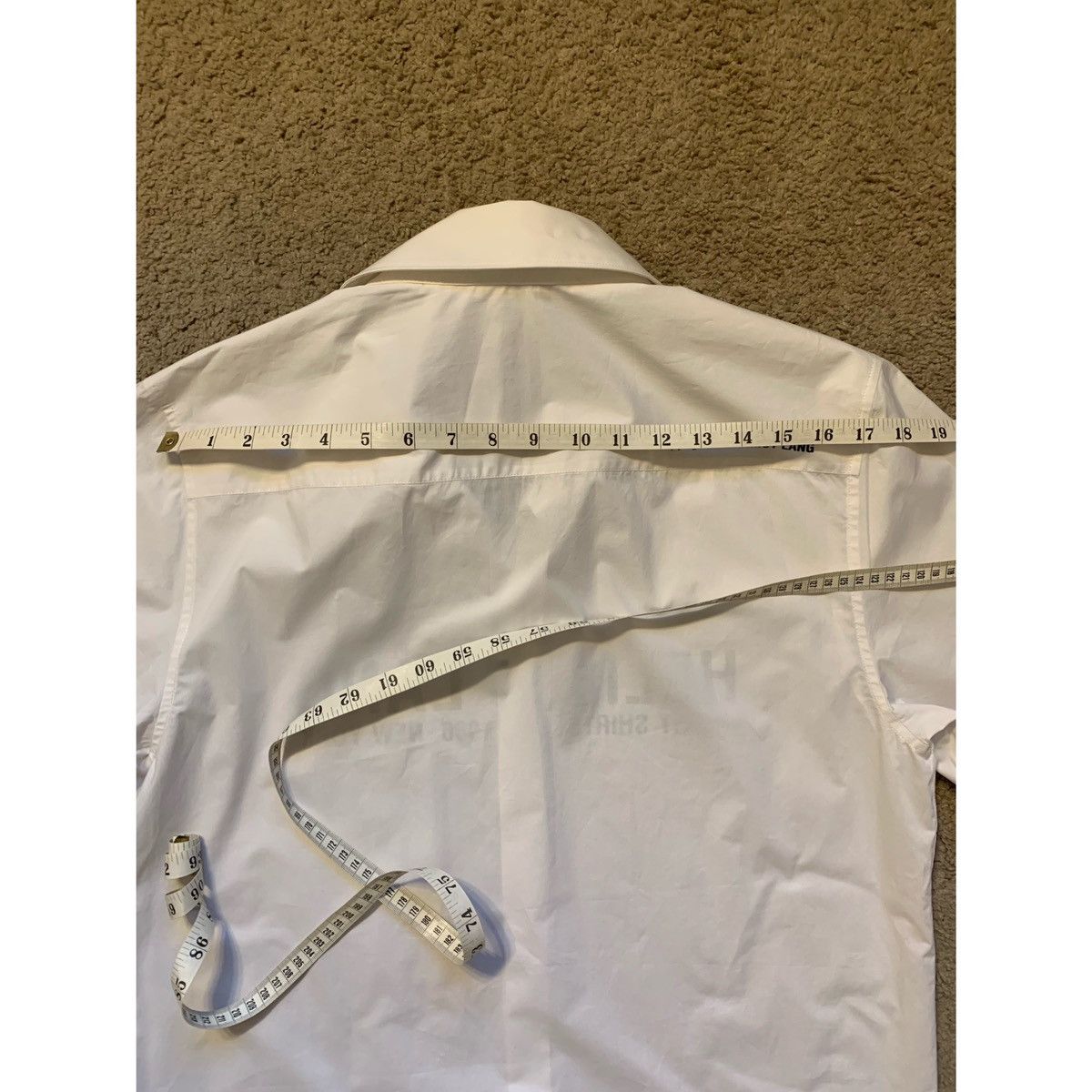 Helmut Lang HELMUT LANG LOGO SS WHITE SHIRT Size US M / EU 48-50 / 2 - 20 Thumbnail