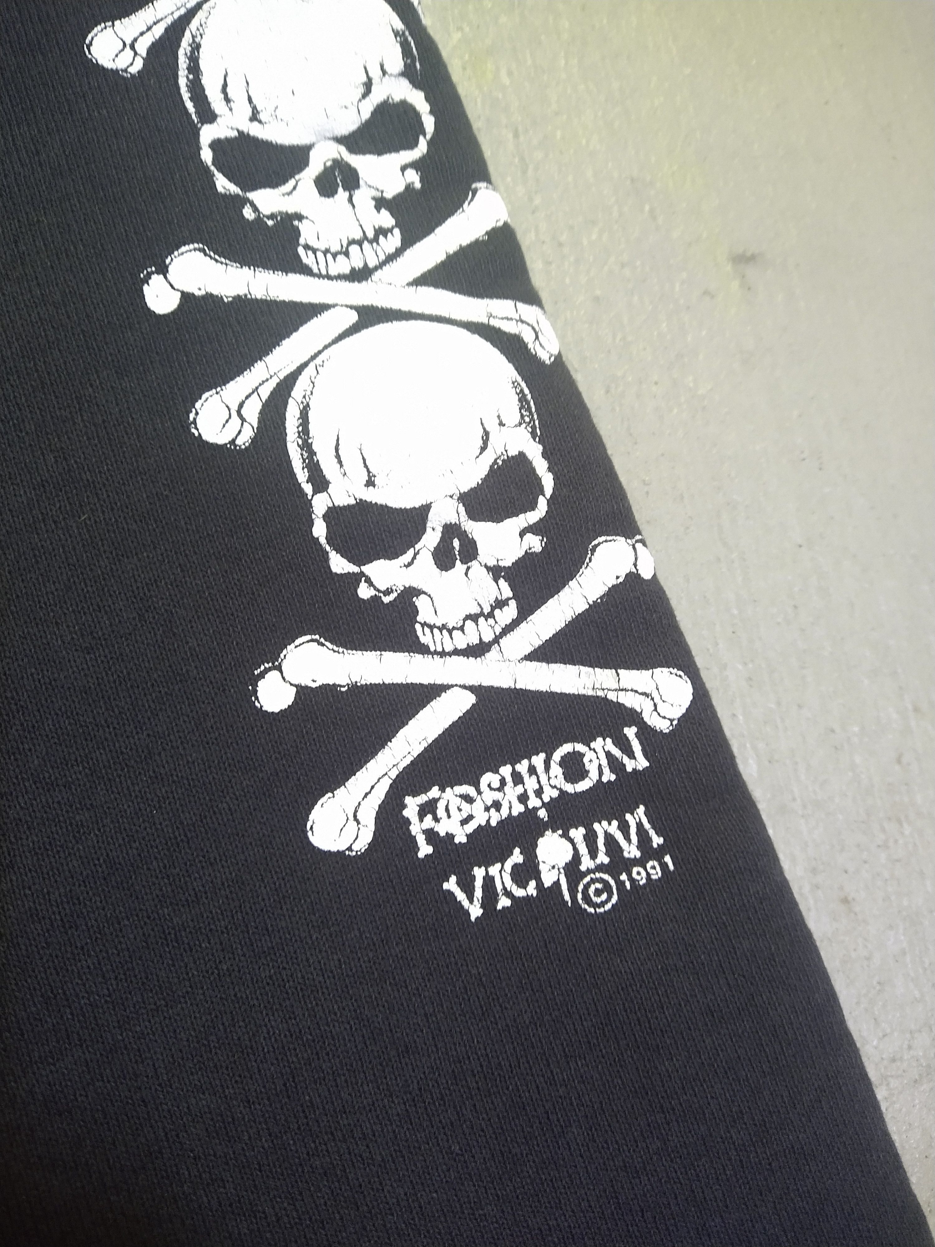Fashion Victim × Vintage Vintage Fashion Victim Sweatpants Size Large Black Skull 90s Size US 36 / EU 52 - 5 Thumbnail