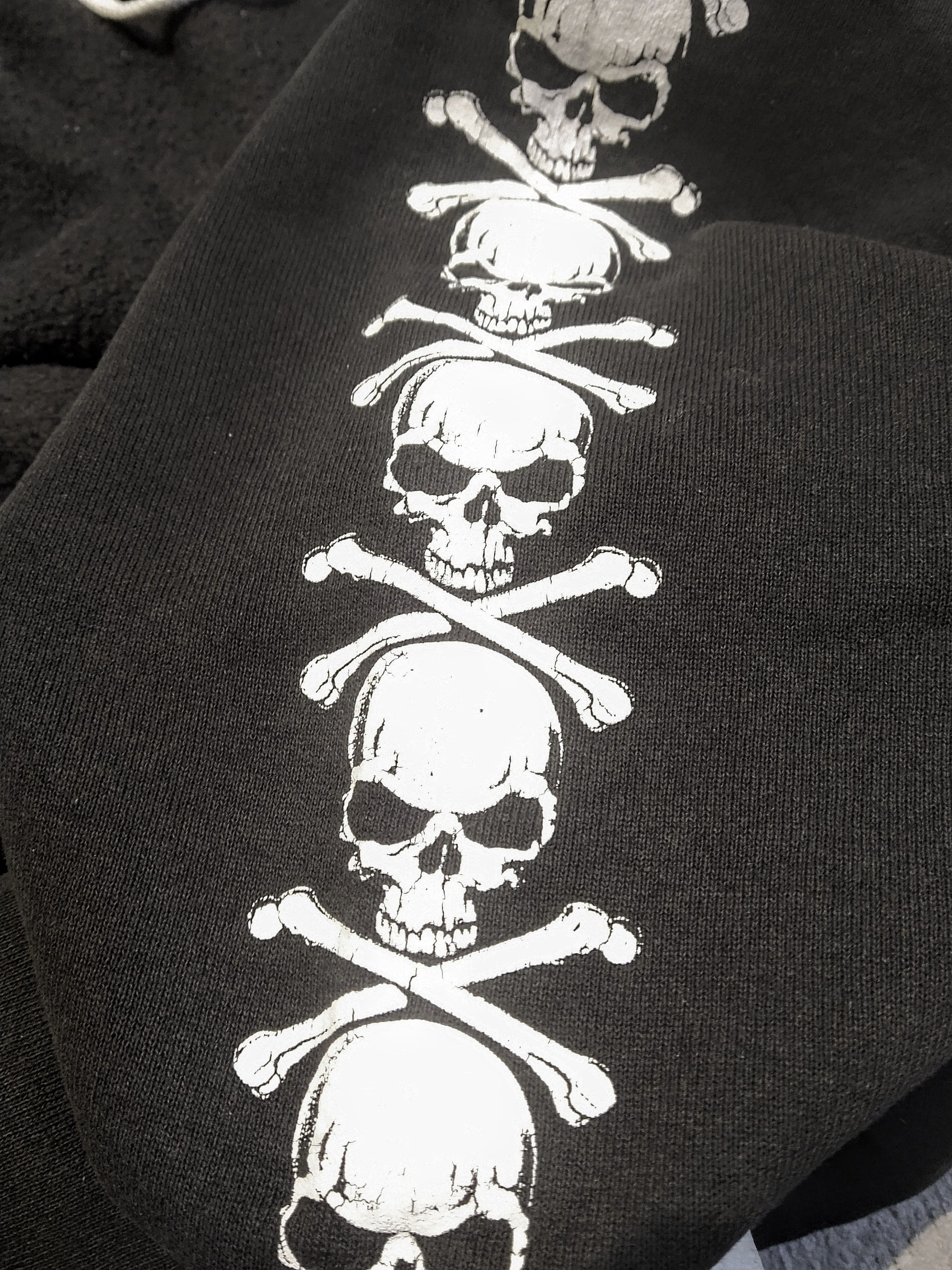 Fashion Victim × Vintage Vintage Fashion Victim Sweatpants Size Large Black Skull 90s Size US 36 / EU 52 - 4 Thumbnail