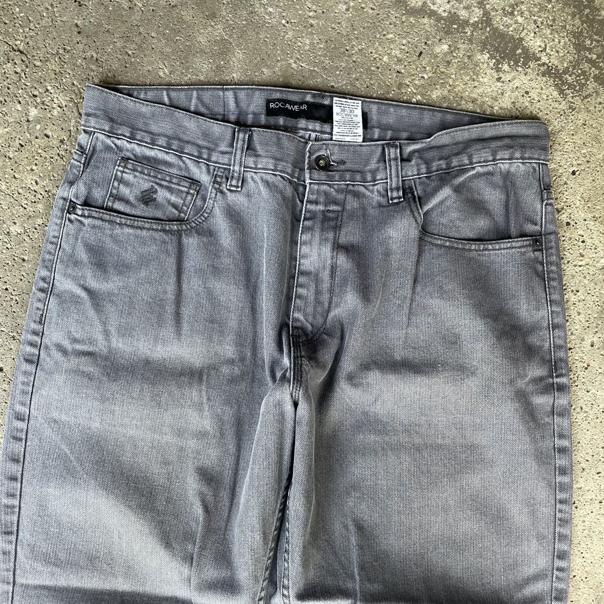 JNCO × Rocawear × Vintage BAGGY VINTAGE Y2K ROCAWEAR GREY DENIM ESSENTIAL JEANS Size US 38 / EU 54 - 8 Thumbnail