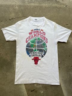 Bulls Jordan White Name Champion Jersey – Vintage Strains