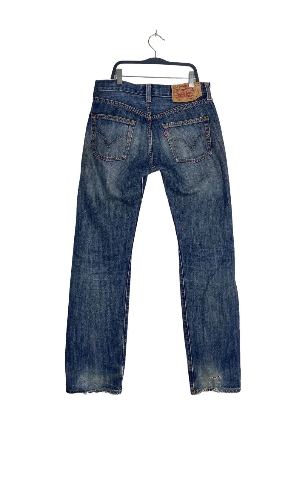 Levi's Rare‼️ Levi’s 501 Distressed Jeans Button Fly Size US 31 - 3 Thumbnail
