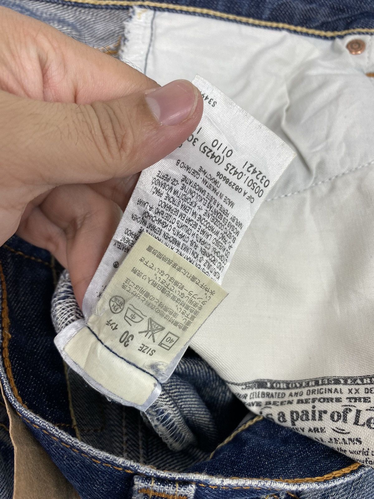 Levi's Rare‼️ Levi’s 501 Distressed Jeans Button Fly Size US 31 - 6 Thumbnail