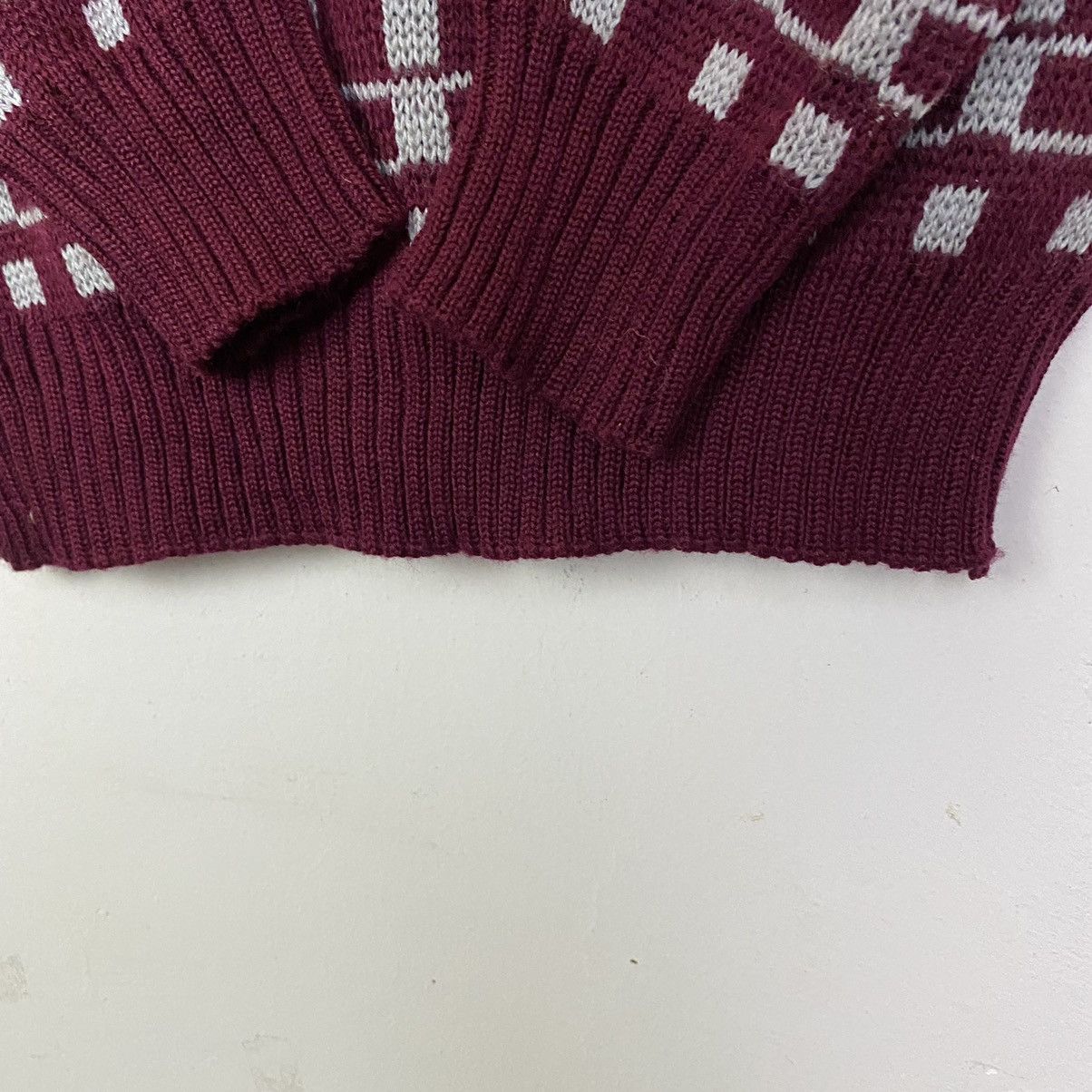 Aran Isles Knitwear × Japanese Brand Vintage Japan Wool Pull Over Knitwear Sweater Jumper Size XS / US 0-2 / IT 36-38 - 8 Thumbnail