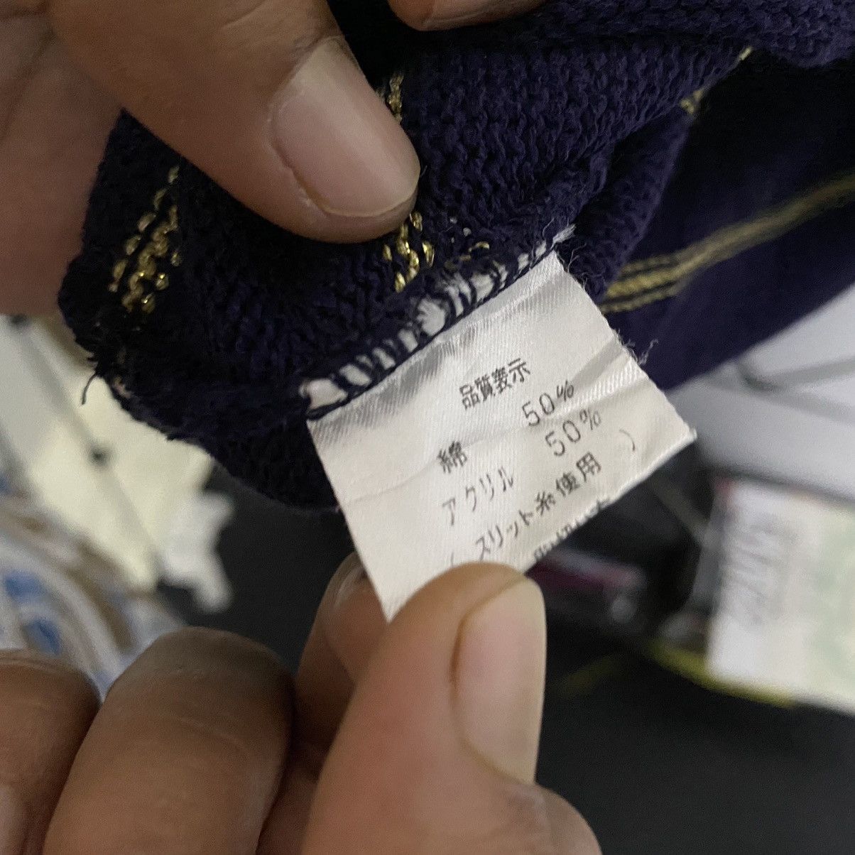 Aran Isles Knitwear × Japanese Brand × Vintage Vintage🔥🔥 Checked Embroidary Knitwear sweater jumper Size L / US 10 / IT 46 - 8 Thumbnail