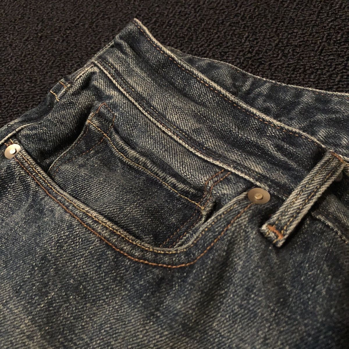 Levi's Made & Crafted Levi’s Big E Ruler Straight Buttonfly Denim Jeans 31x34 Blue Size US 31 - 8 Thumbnail