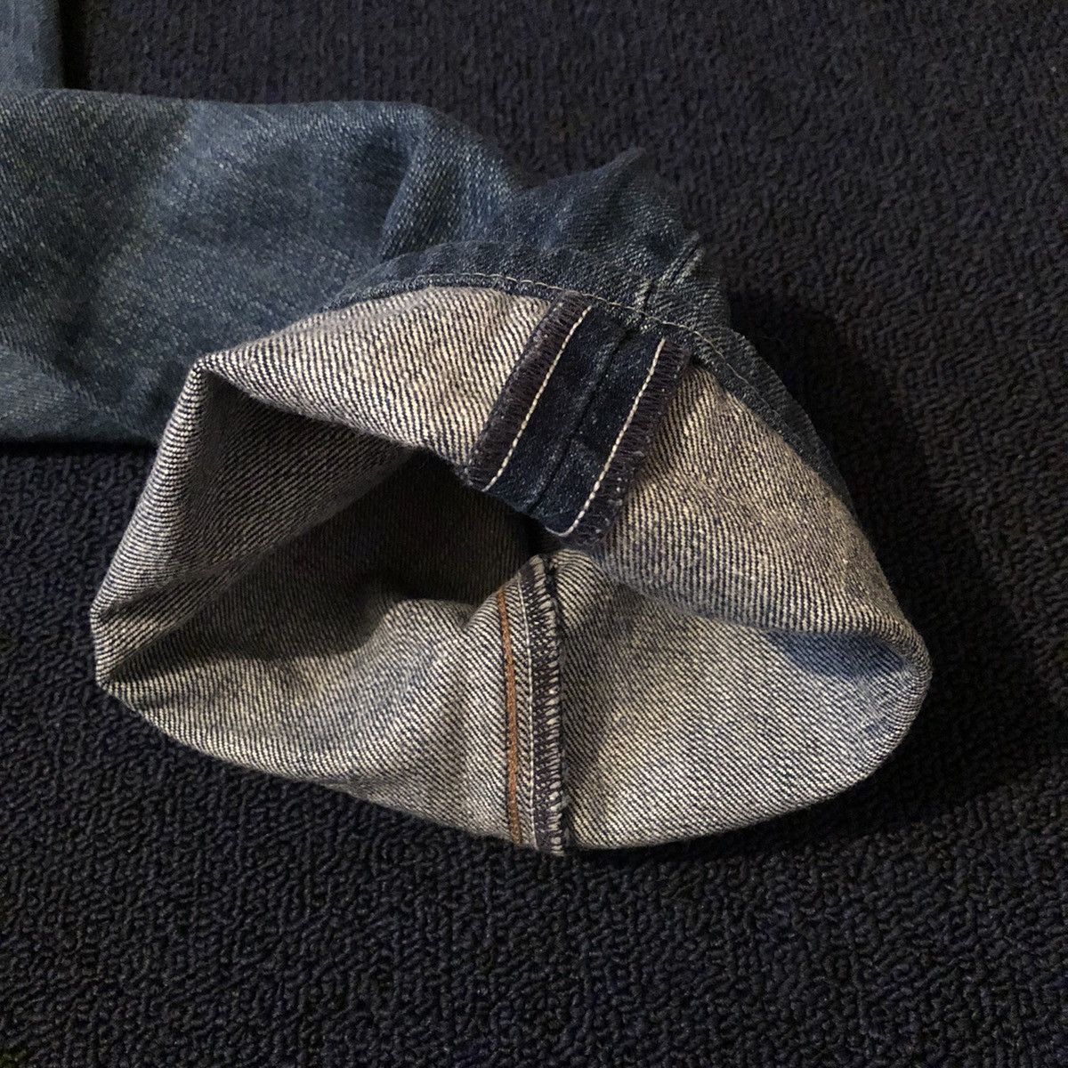 Levi's Made & Crafted Levi’s Big E Ruler Straight Buttonfly Denim Jeans 31x34 Blue Size US 31 - 7 Thumbnail
