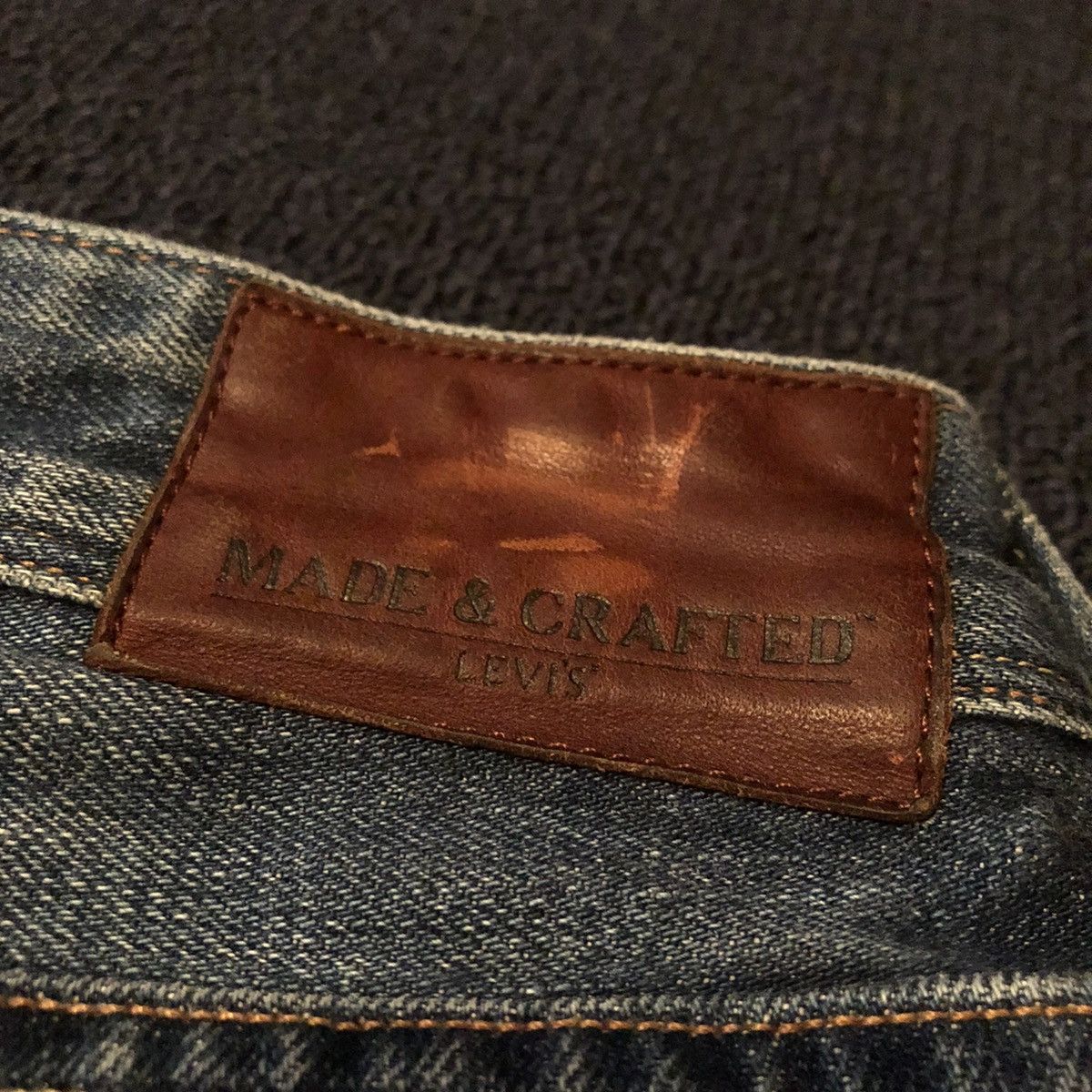Levi's Made & Crafted Levi’s Big E Ruler Straight Buttonfly Denim Jeans 31x34 Blue Size US 31 - 5 Thumbnail