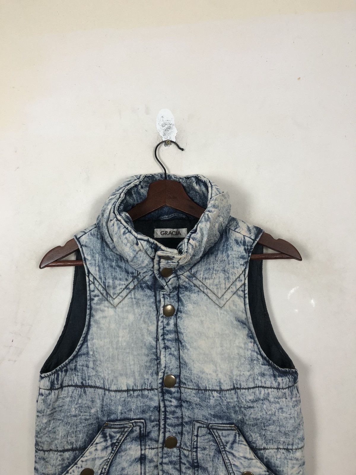 Japanese Brand × Vintage Vintage Gracia Acid Wash Denim Styles Vest Size US M / EU 48-50 / 2 - 4 Thumbnail